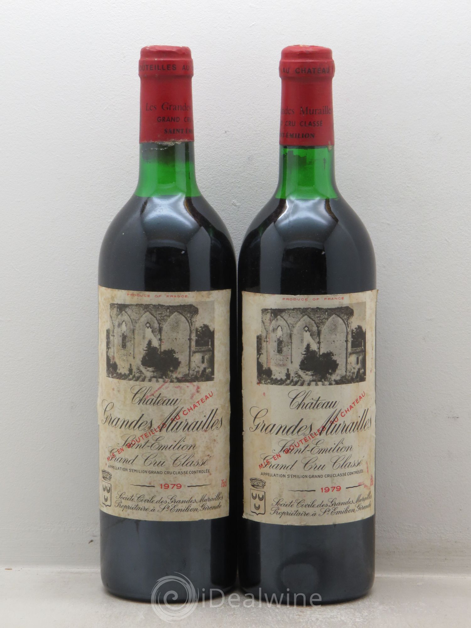 Château les Grandes Murailles Grand Cru Classé (sans prix de réserve) 1979 - Lot de 2 bouteilles - 0