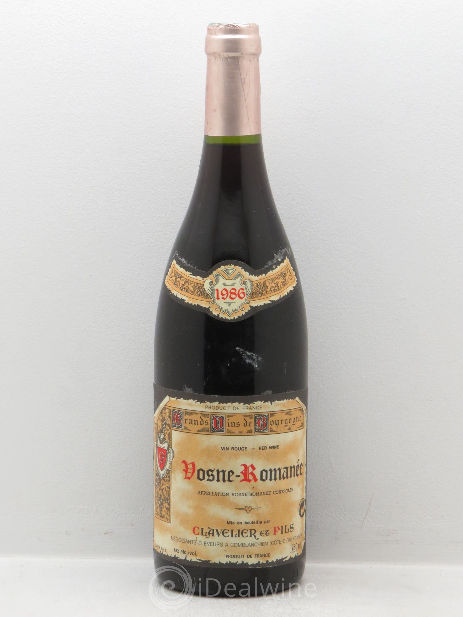 Vosne-Romanée Clavelier (sans prix de réserve) 1986 - Posten von 1 Flasche - 0