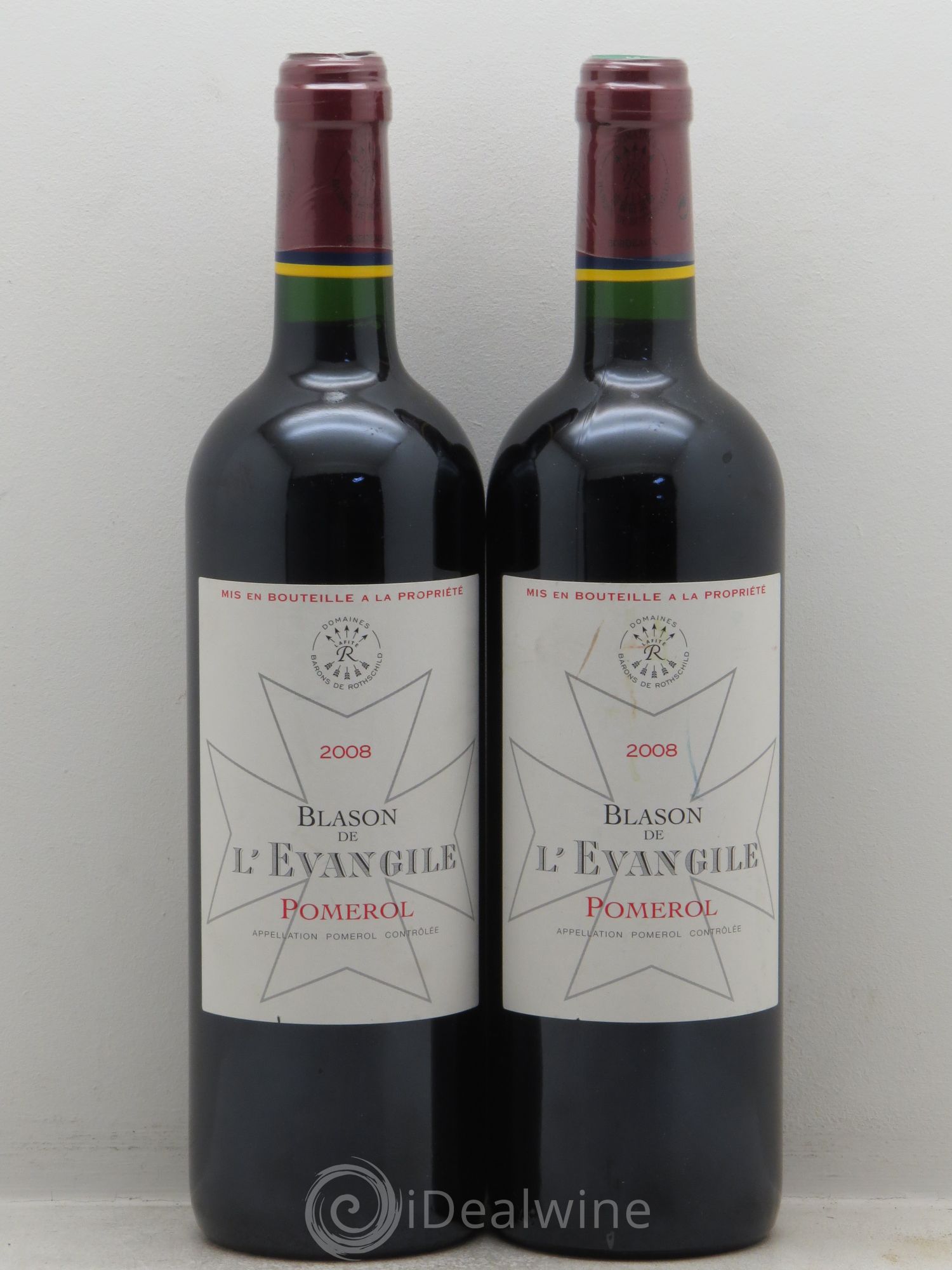 Blason de l'Evangile (sans prix de réserve) 2008 - Lot de 2 bouteilles - 0