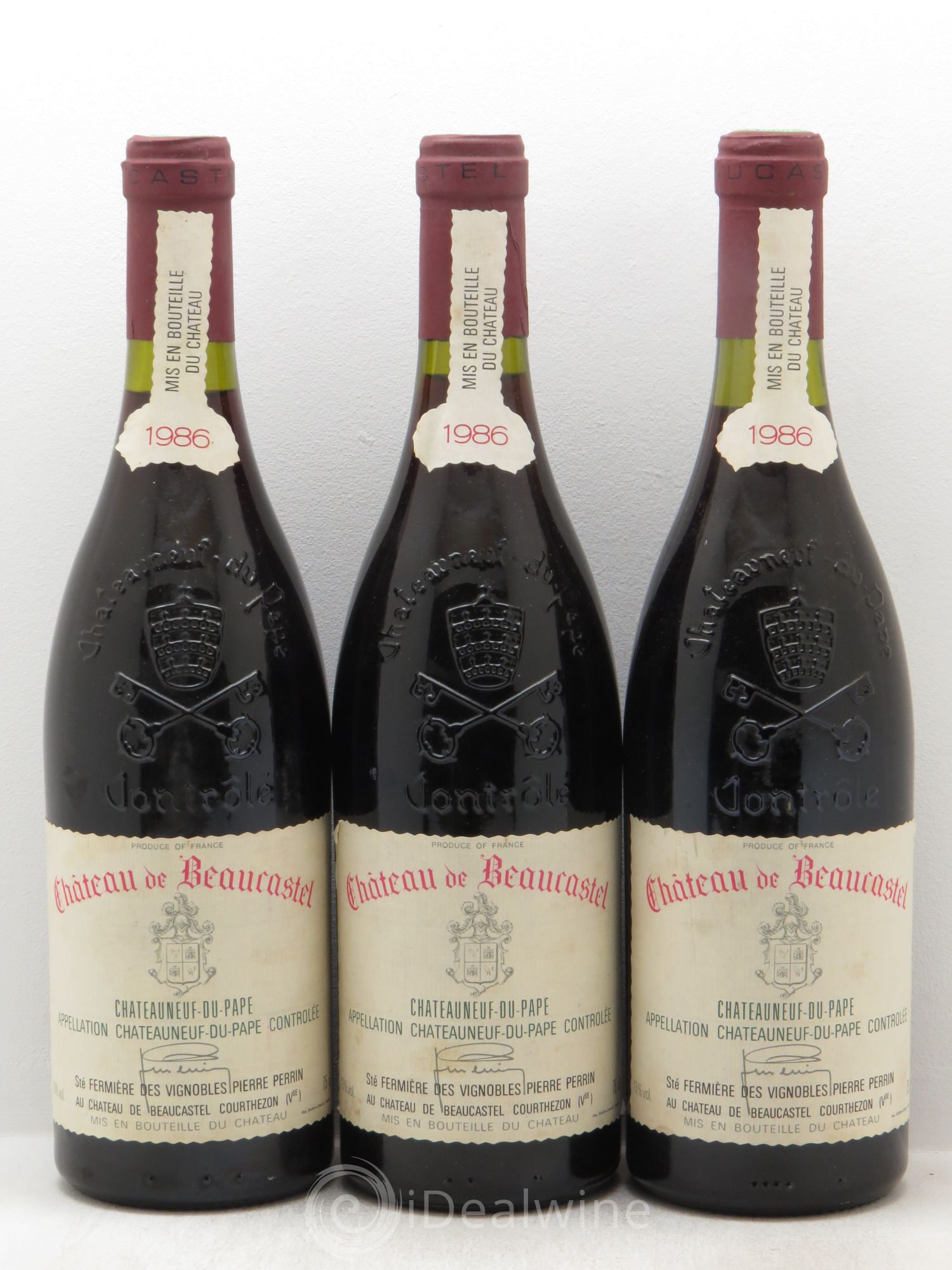 Châteauneuf-du-Pape Château de Beaucastel Famille Perrin (sans prix de réserve) 1986 - Lot de 3 bouteilles - 0