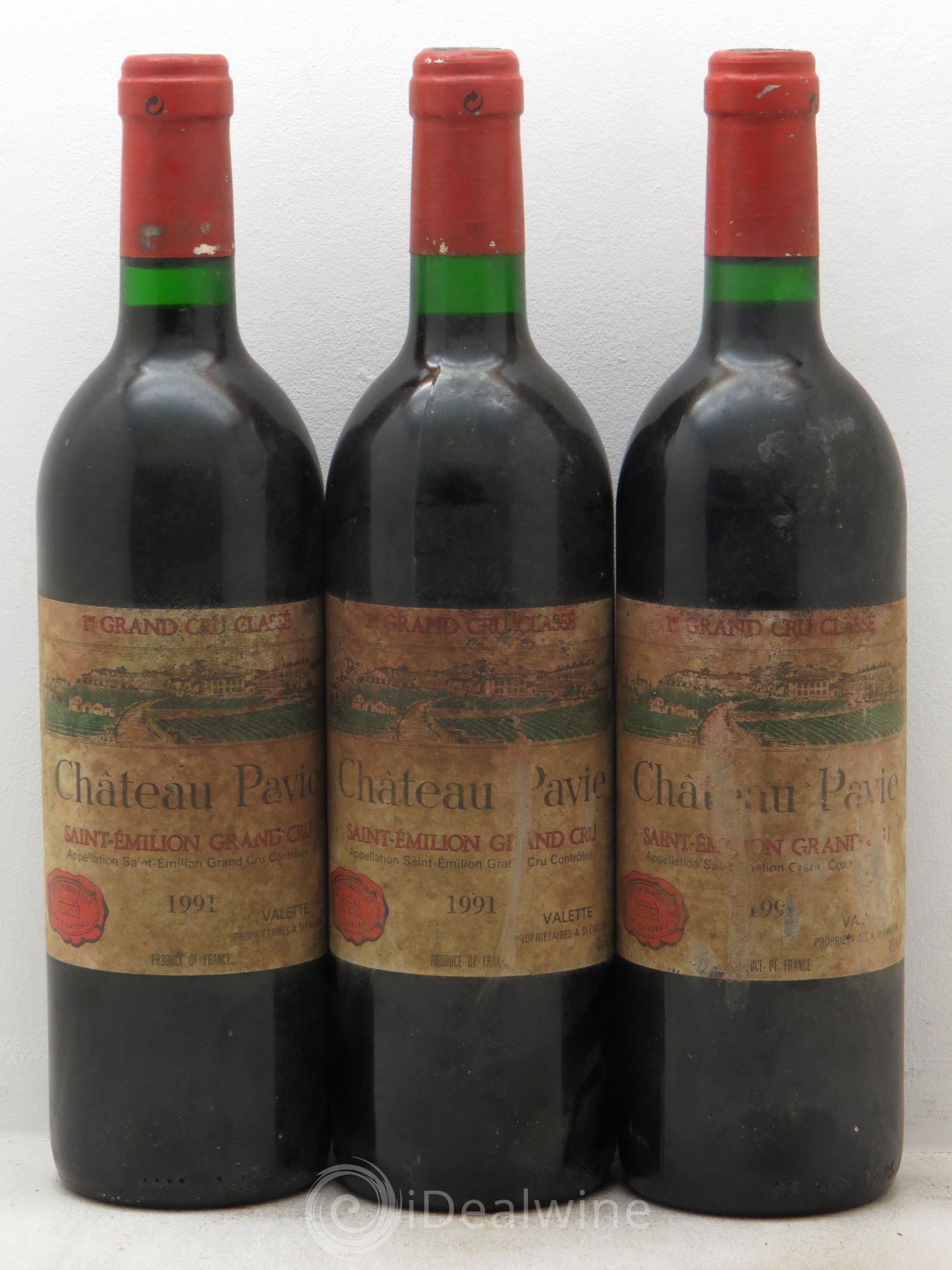 Château Pavie 1er Grand Cru Classé A (sans prix de réserve) 1991 - Lot de 3 bouteilles - 0