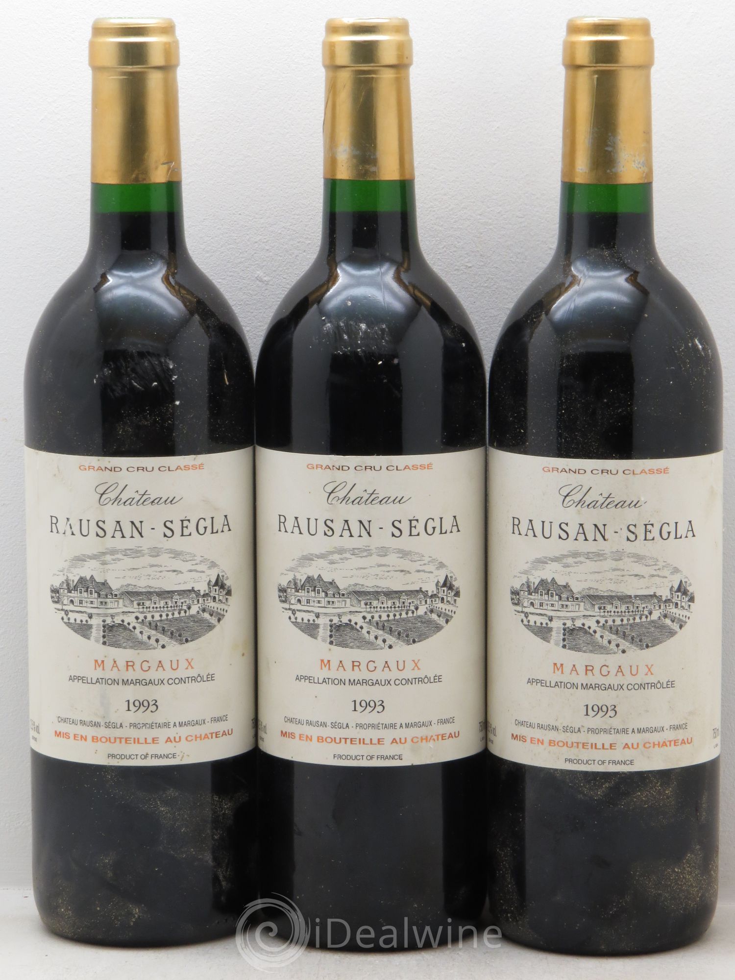 Château Rauzan Ségla Grand Cru Classé (sans prix de réserve) 1993 - Lot de 3 bouteilles - 0