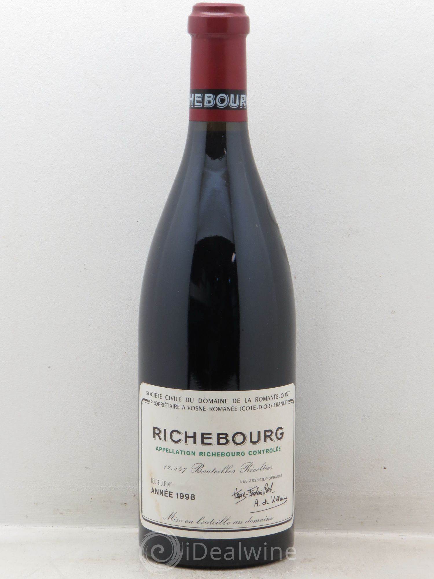 Richebourg Grand Cru Domaine de la Romanée-Conti (sans prix de réserve) 1998 - Lot de 1 bouteille - 0