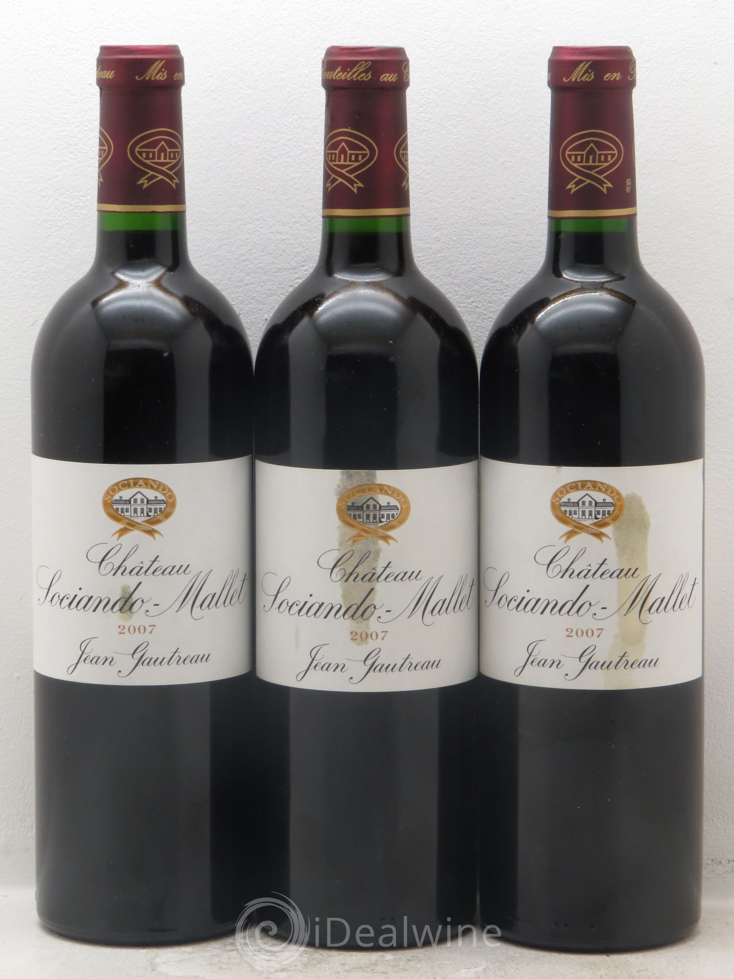 Château Sociando Mallet (sans prix de réserve) 2007 - Lot de 3 bouteilles - 0