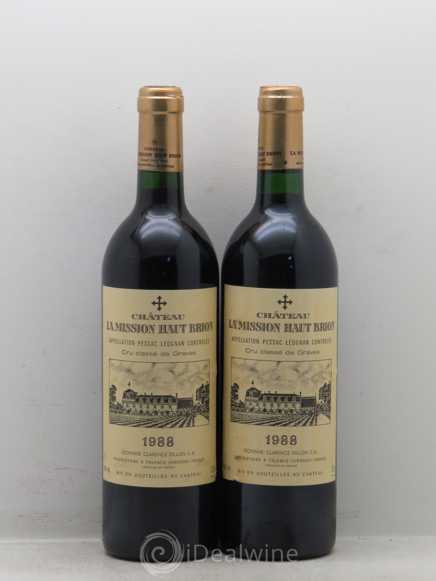 Château la Mission Haut-Brion Cru Classé de Graves (sans prix de réserve) 1988 - Lot de 2 bouteilles - 0