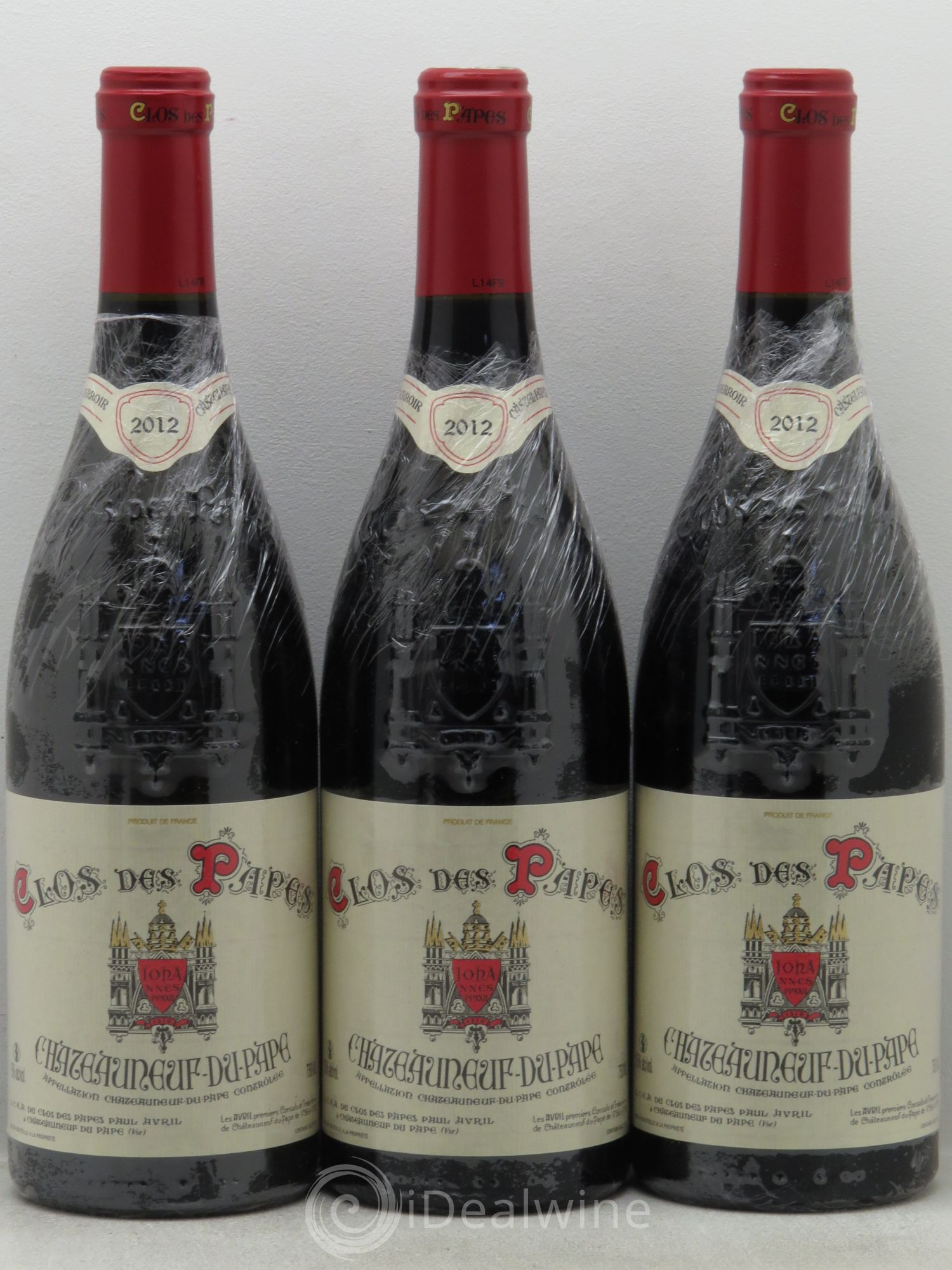 Châteauneuf-du-Pape Clos des Papes - Paul Avril (sans prix de réserve) 2012 - Lot de 3 bouteilles - 0