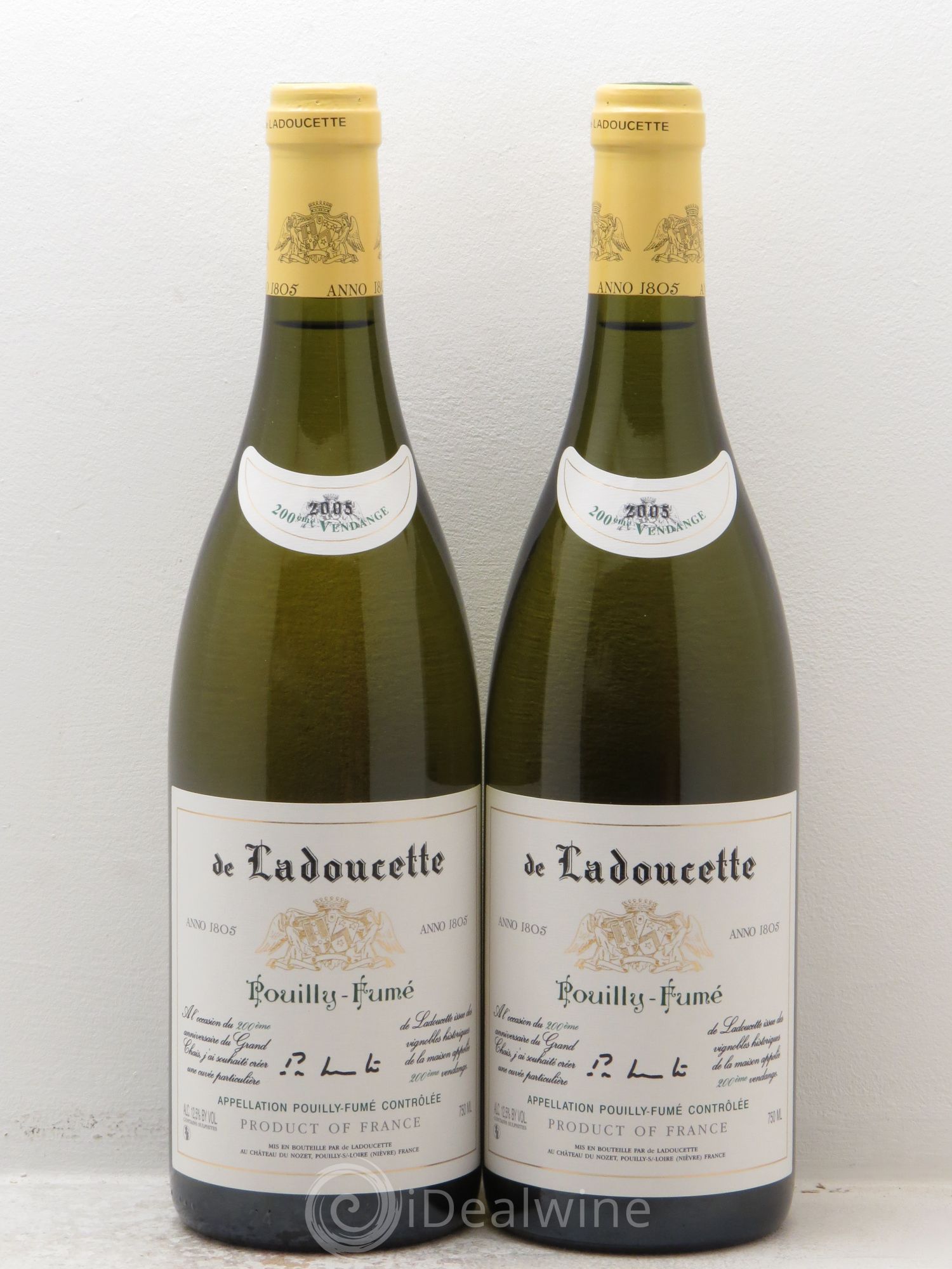Pouilly-Fumé Patrick de Ladoucette 200ème Vendange (sans prix de réserve) 2005 - Posten von 2 Flaschen - 0
