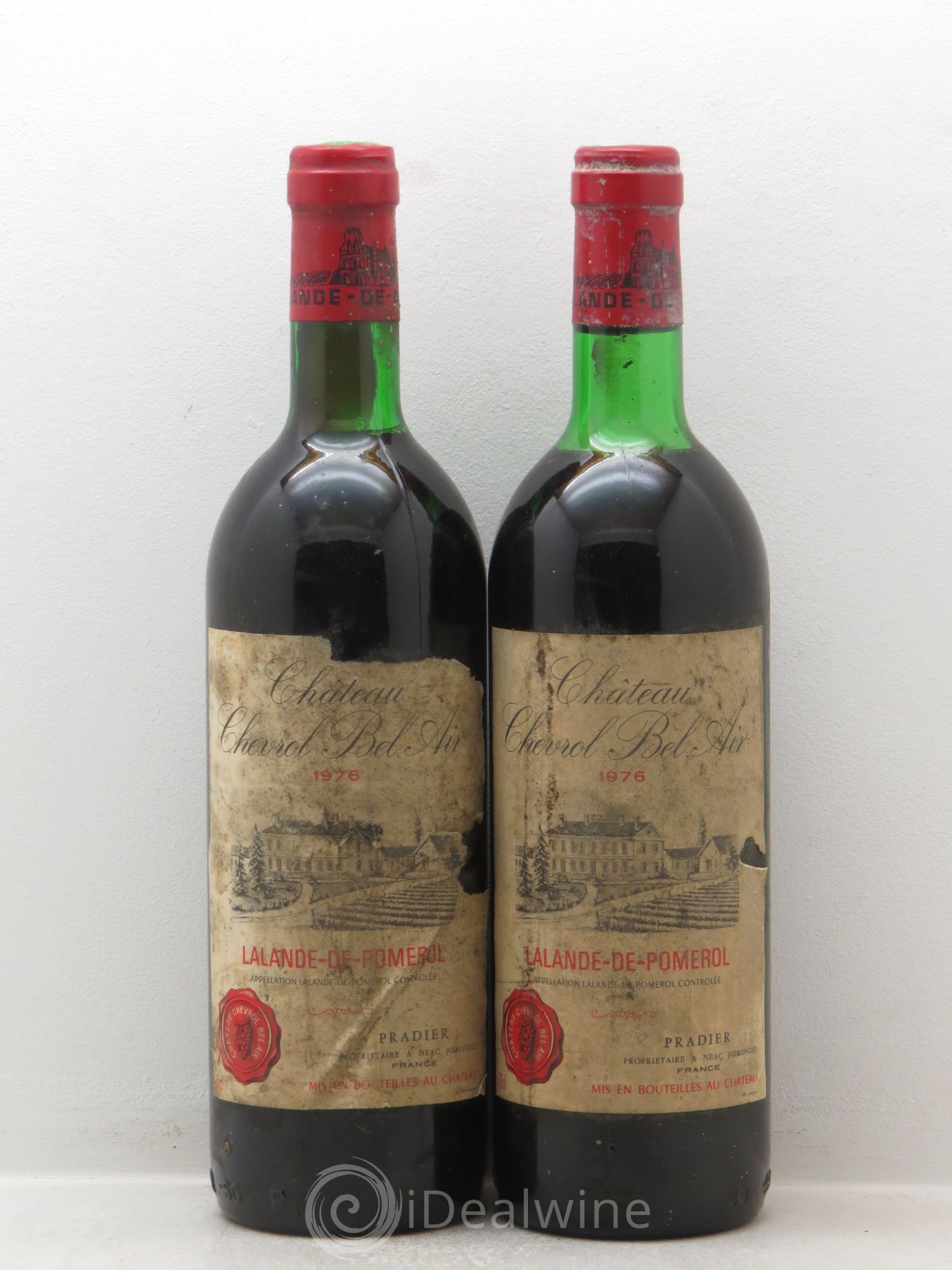 Bordeaux Château Chevrol Bel Air Lalande de Pomerol (sans prix de réserve) 1976 - Posten von 2 Flaschen - 0