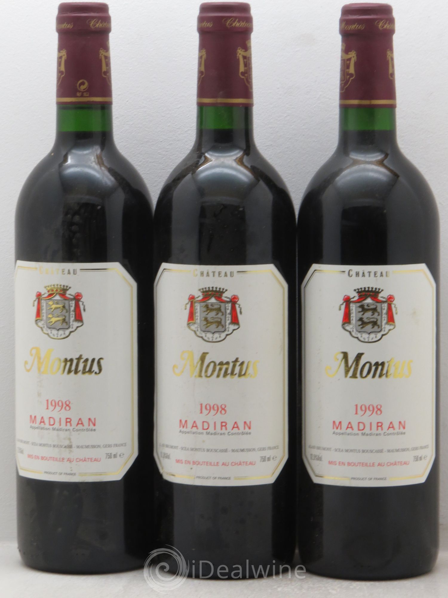 Madiran Château Montus Alain Brumont (sans prix de réserve) 1998 - Lot de 3 bouteilles - 0