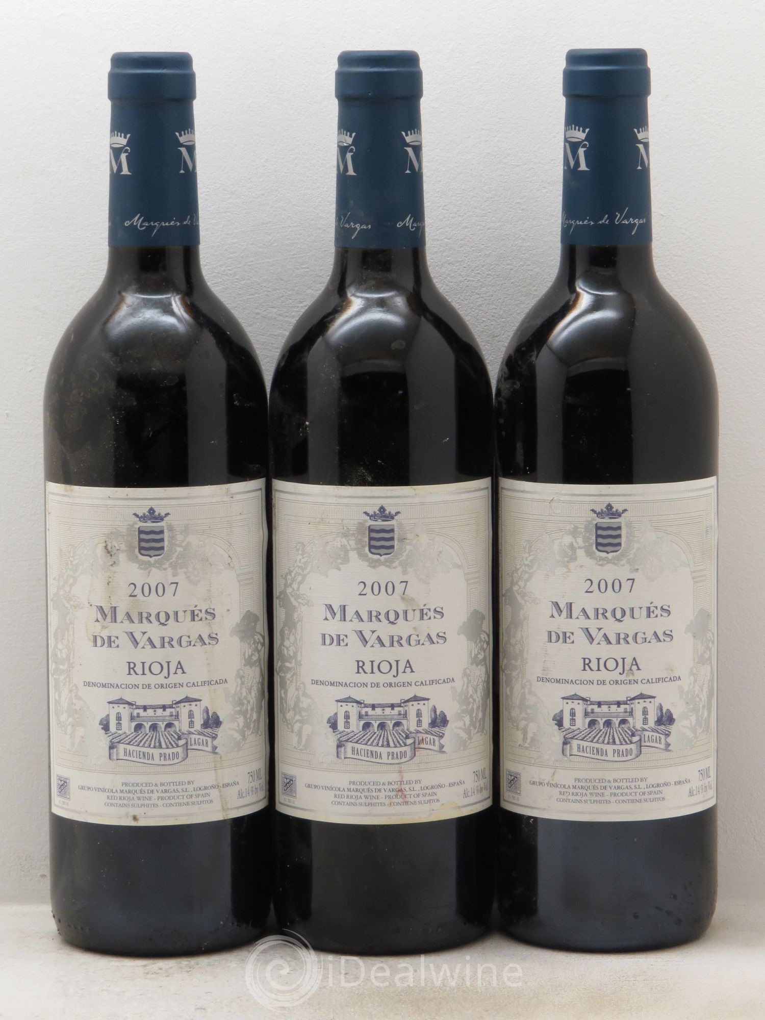 Rioja DOCA Marques de Vargas (no reserve) 2007 - Lot of 3 bottles - 0