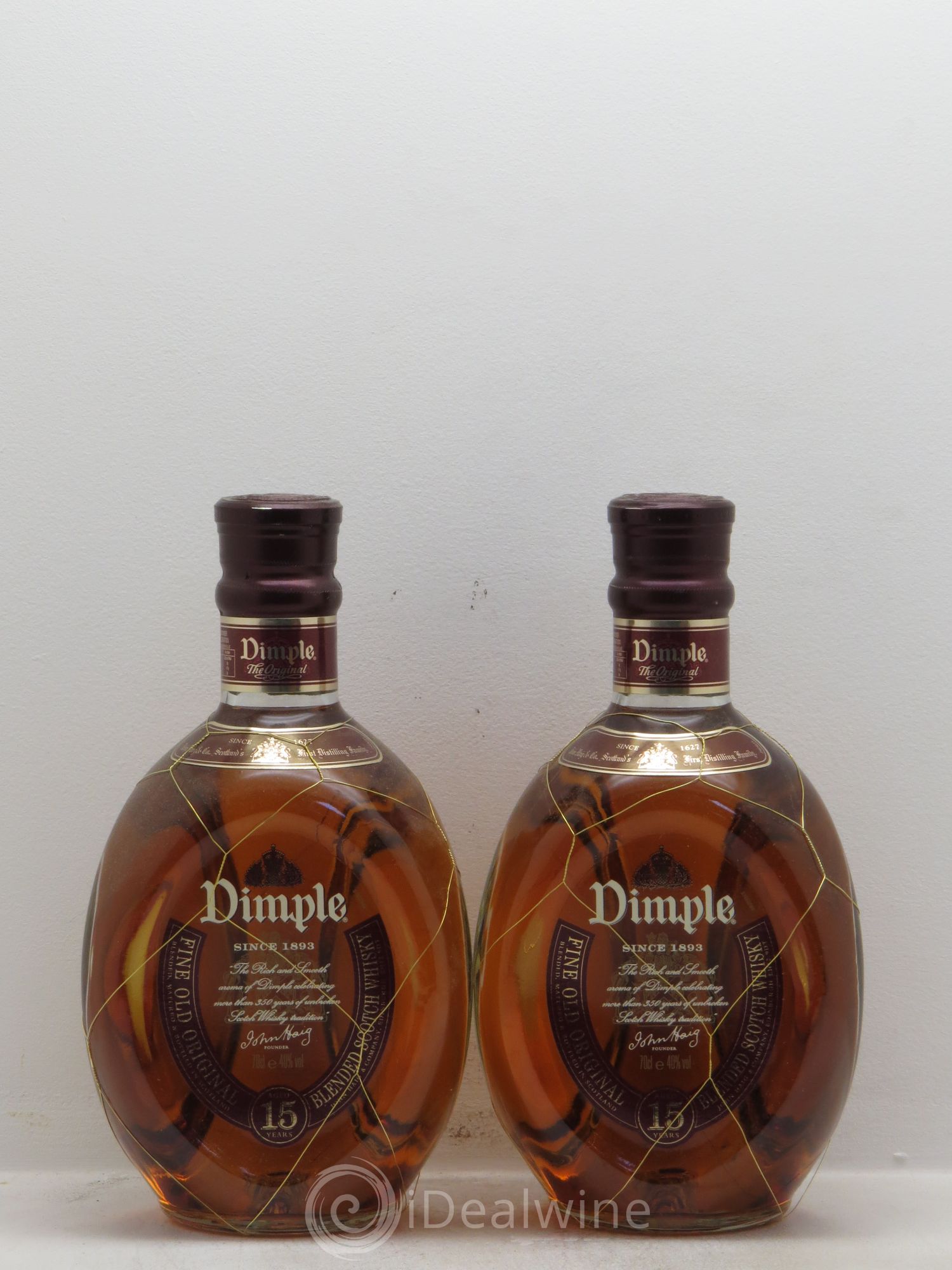 Whisky Dimple 15 ans 40° (sans prix de réserve) - Posten von 2 Flaschen - 0