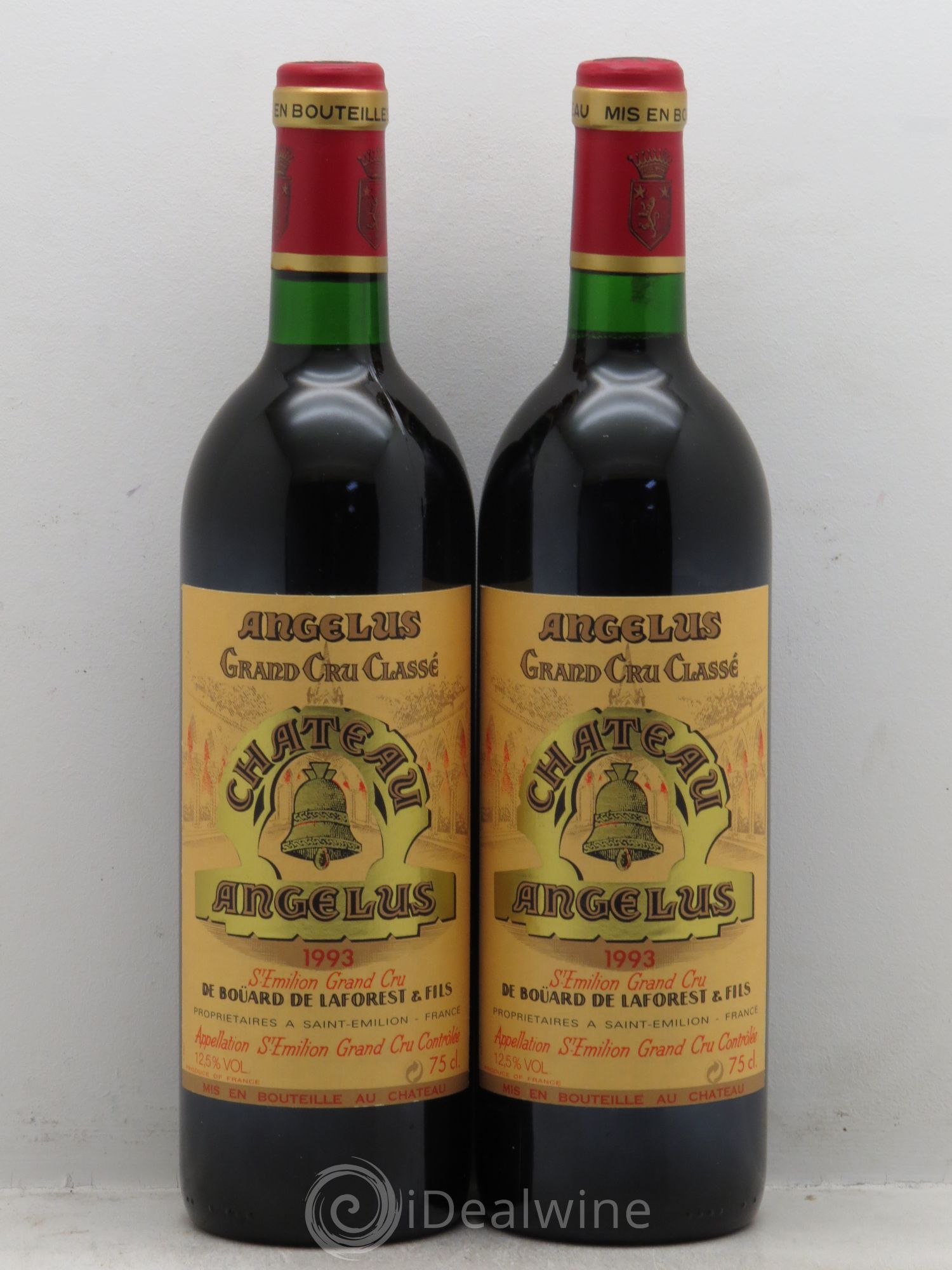 Château Angélus 1er Grand Cru Classé A (sans prix de réserve) 1993 - Lot de 2 bouteilles - 0