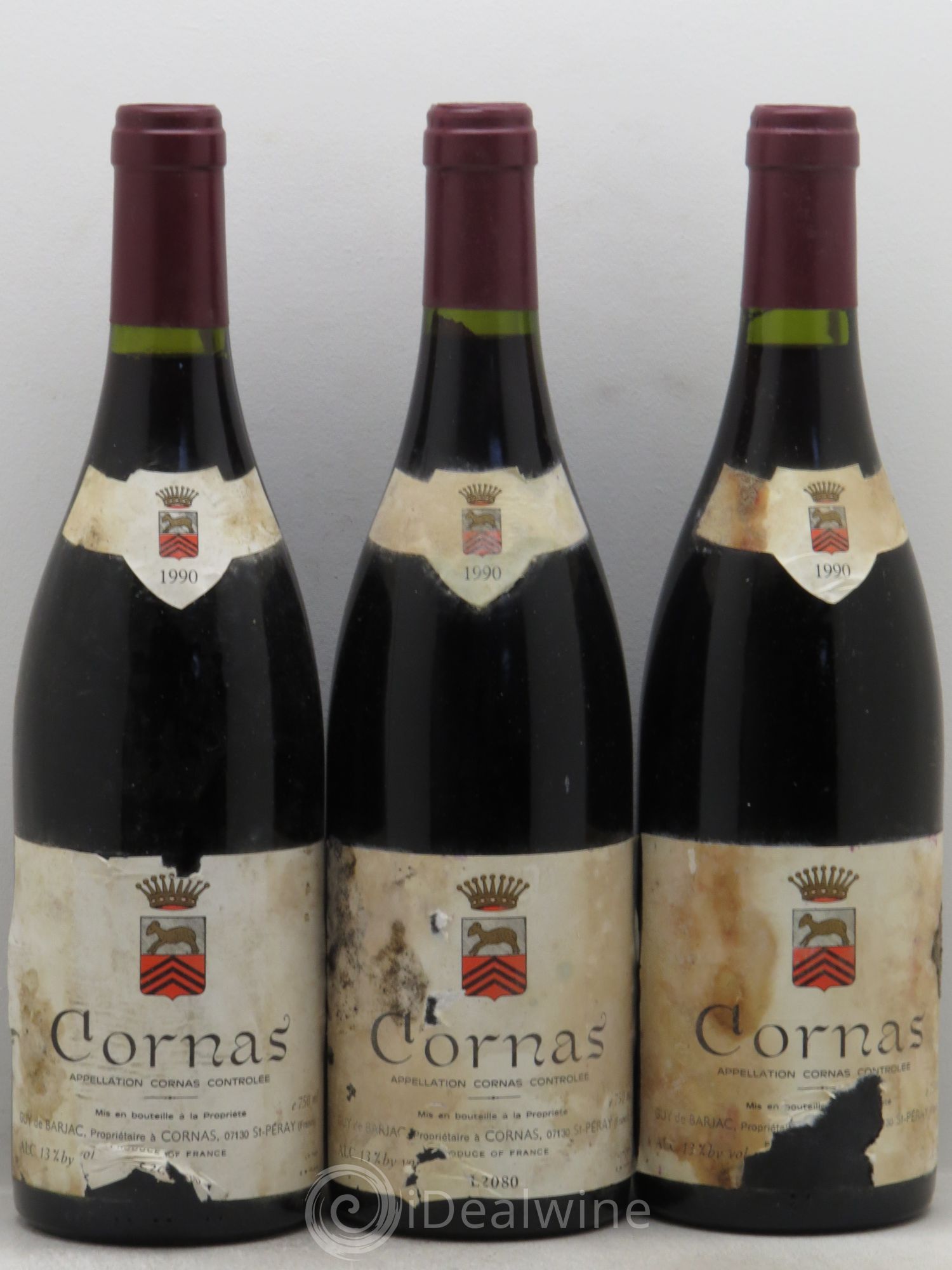 Cornas Guy de Barjac (sans prix de réserve) 1990 - Posten von 3 Flaschen - 0