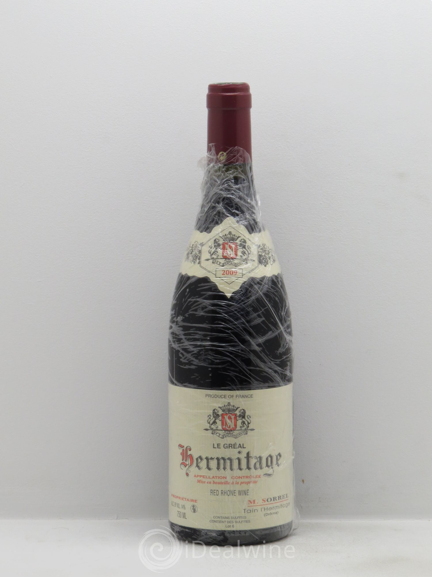 Hermitage Le Gréal Marc Sorrel (sans prix de réserve) 2009 - Lot de 1 bouteille - 0