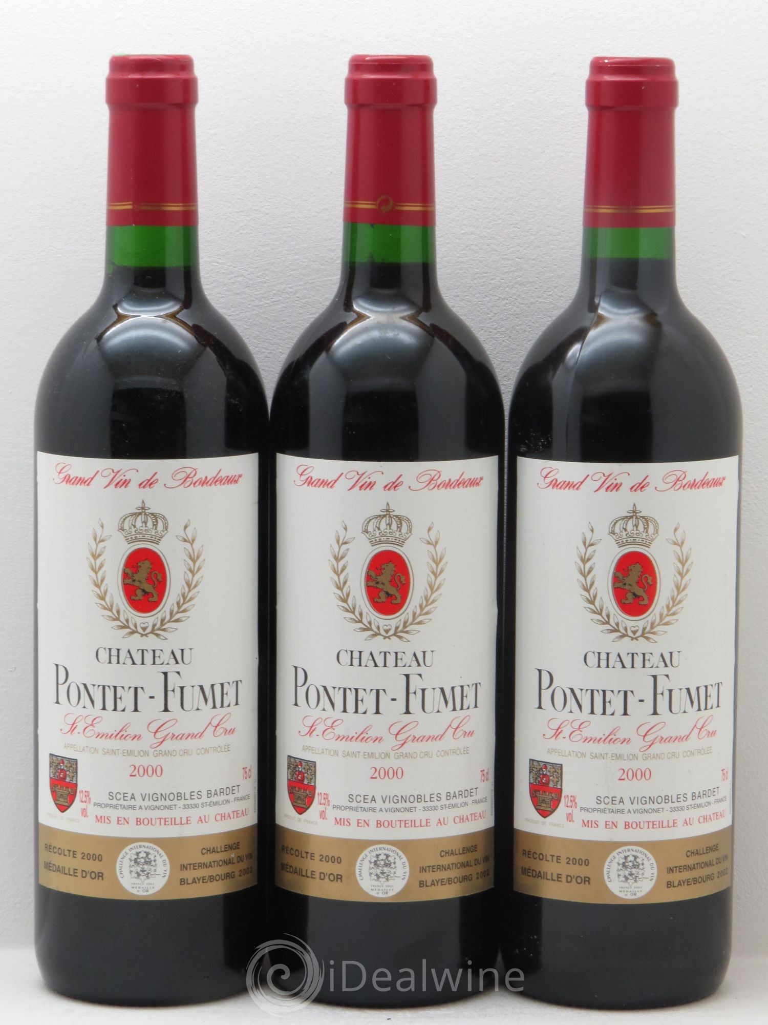 Pontet-Fumet (sans prix de réserve) 2000 - Lot de 3 bouteilles - 0