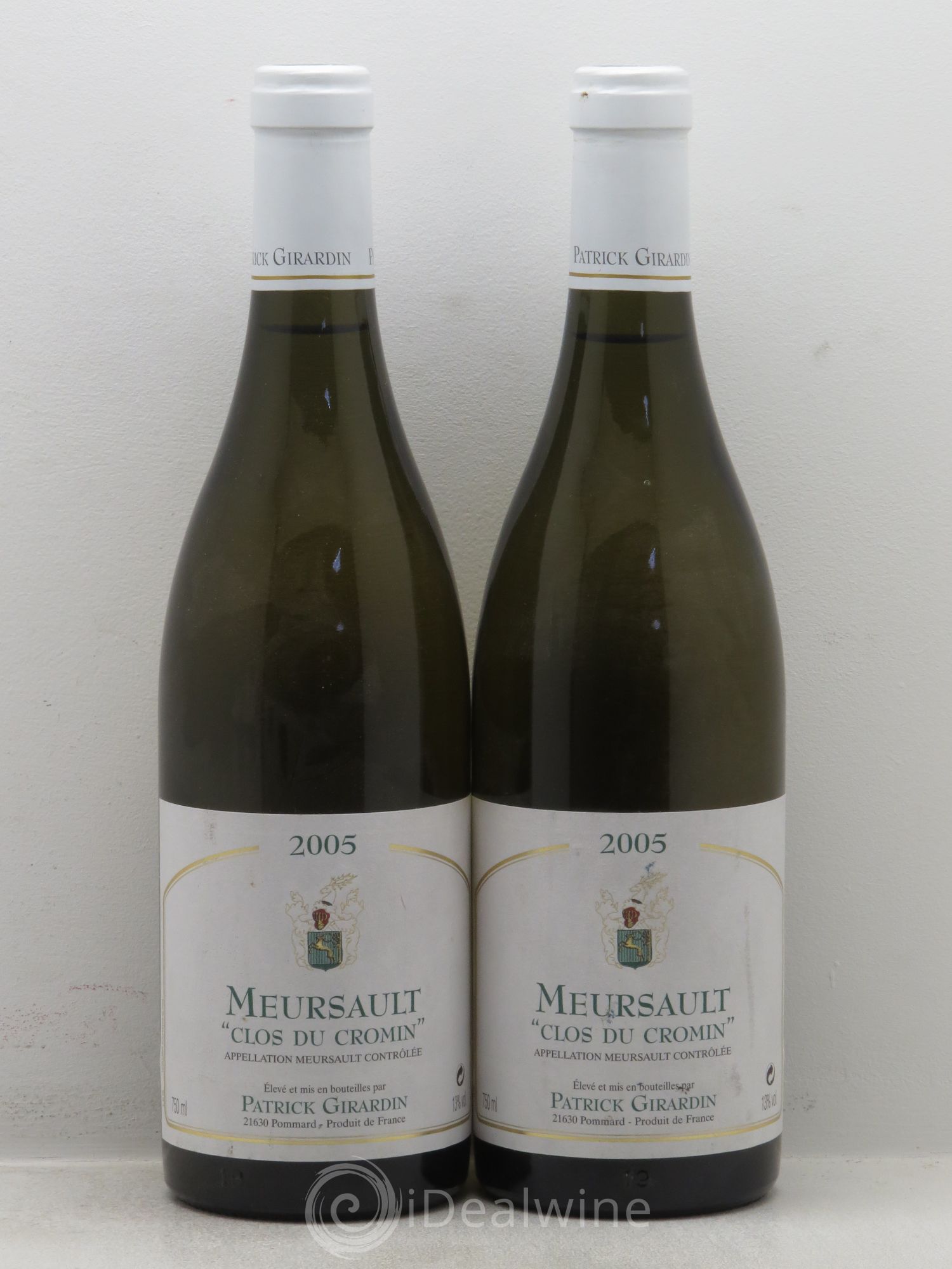 Meursault Clos du Cromin - Patrick Girardin (sans prix de réserve) 2005 - Posten von 2 Flaschen - 0