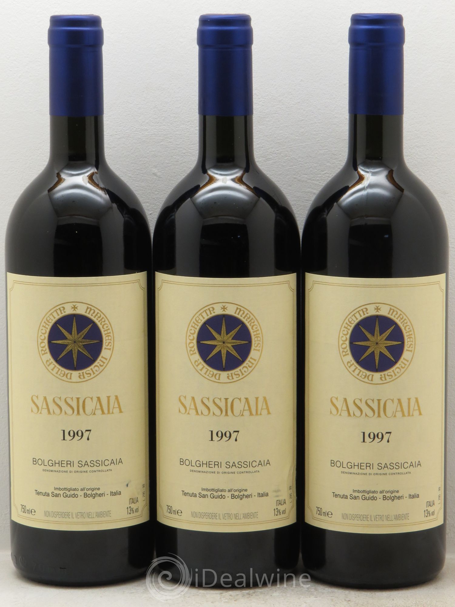 Bolgheri DOC Sassicaia Tenuta San Guido (sans prix de réserve) 1997 - Lot de 3 bouteilles - 0