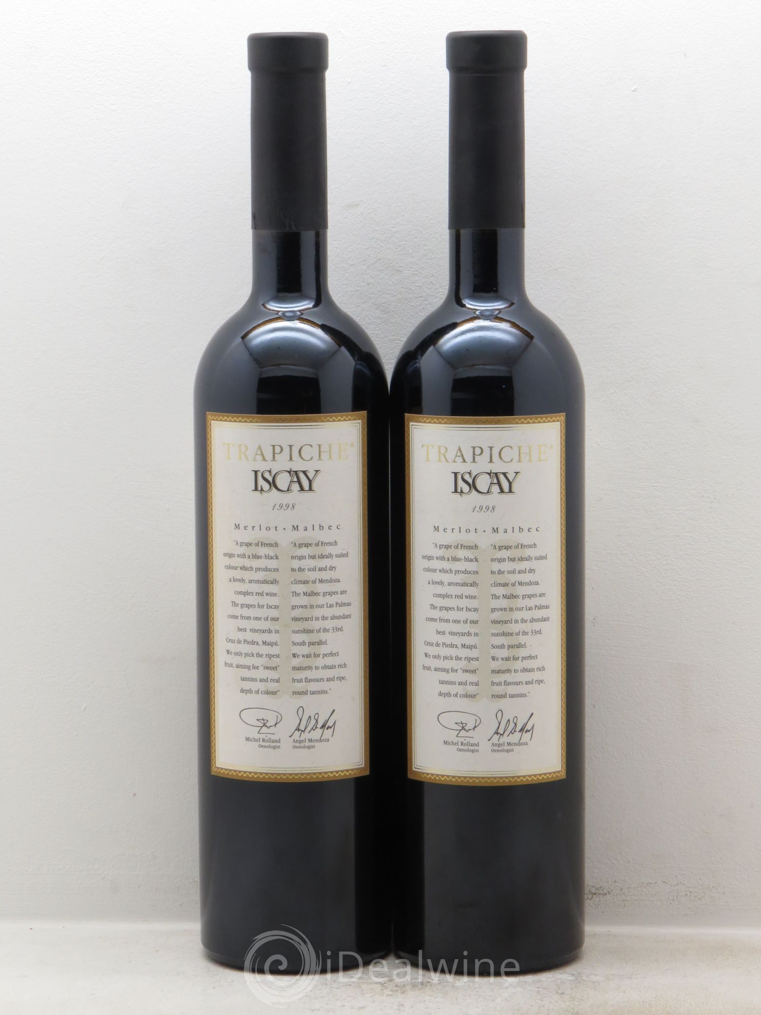 Mendoza Merlot Malbec Iscay Trapiche (sans prix de réserve) 1996 - Posten von 2 Flaschen - 0
