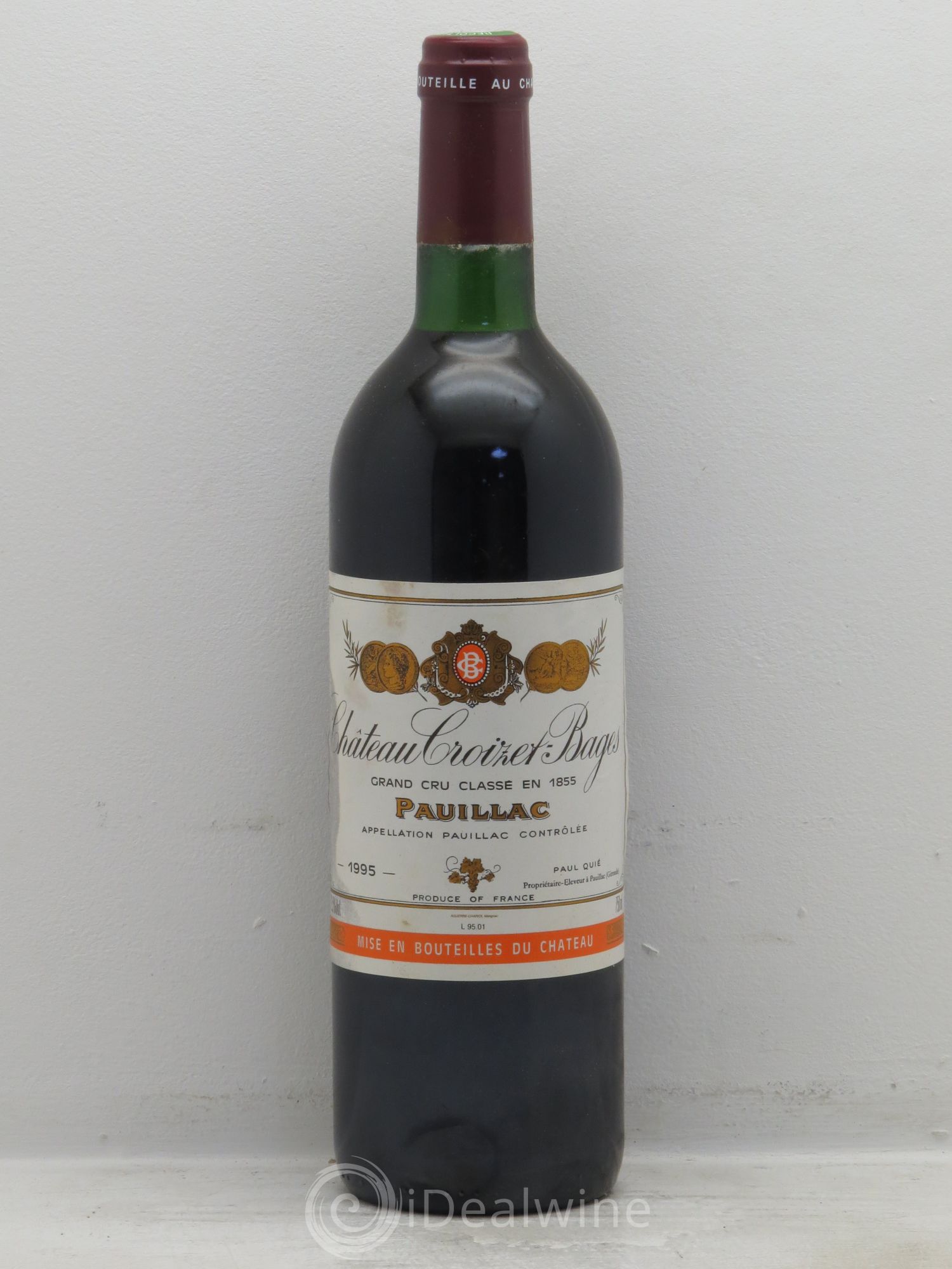 Château Croizet Bages 5ème Grand Cru Classé (sans prix de réserve) 1995 - Lot de 1 bouteille - 0
