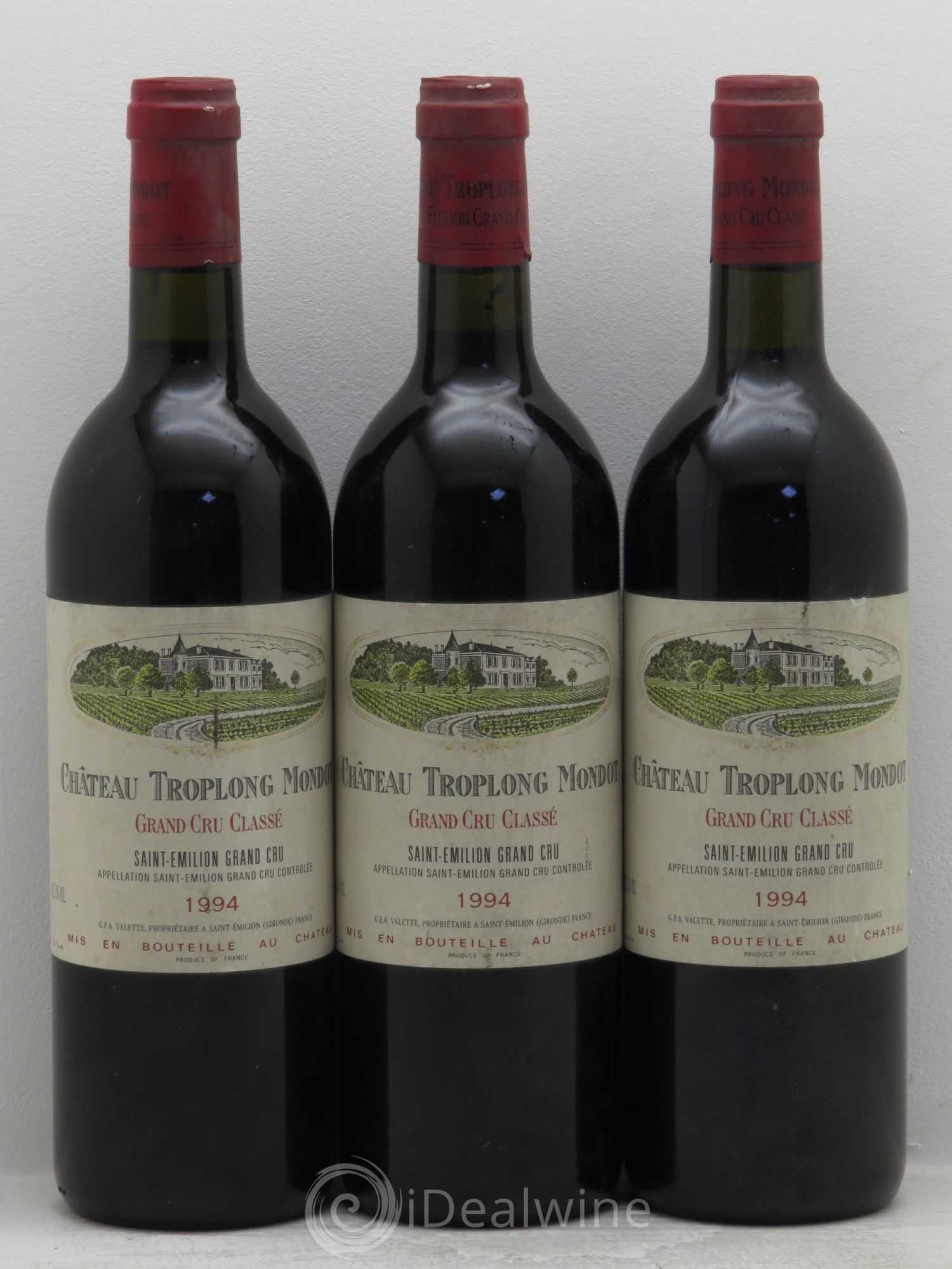 Château Troplong Mondot 1er Grand Cru Classé B (sans prix de réserve) 1994 - Lot de 3 bouteilles - 0