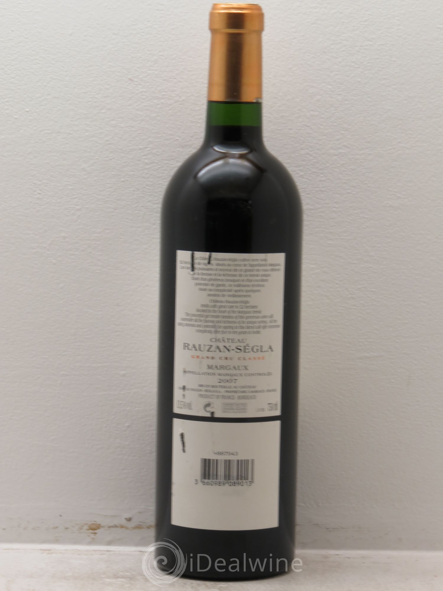 Château Rauzan Ségla Grand Cru Classé (sans prix de réserve) 2007 - Lot de 1 bouteille - 1