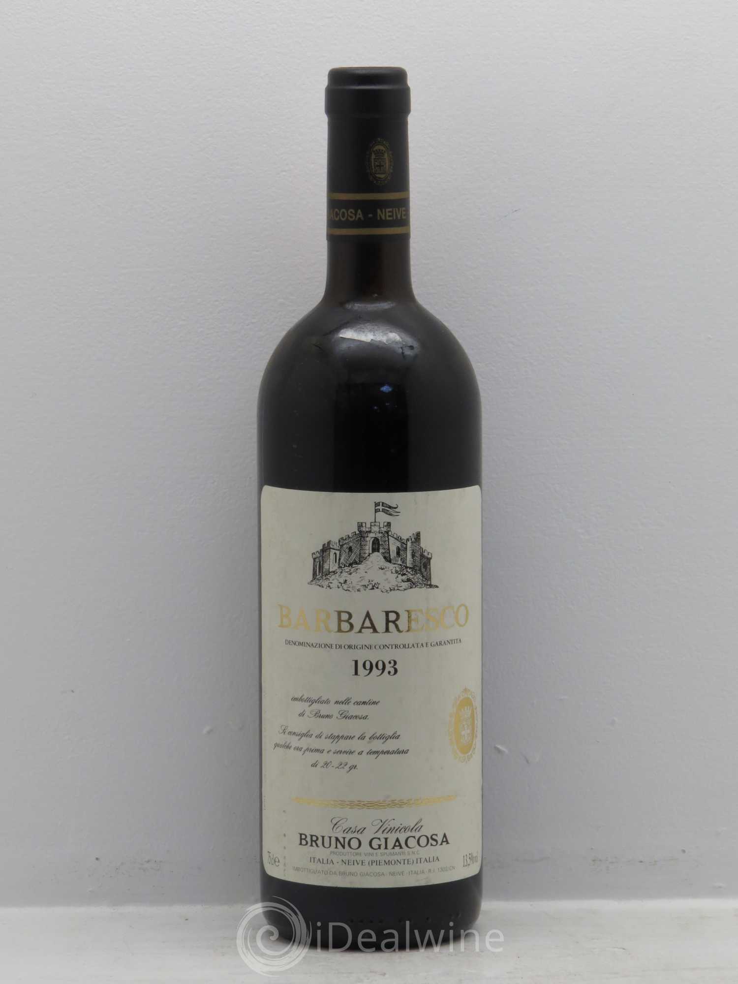Barbaresco DOCG Bruno Giacosa (sans prix de réserve) 1993 - Posten von 1 Flasche - 0