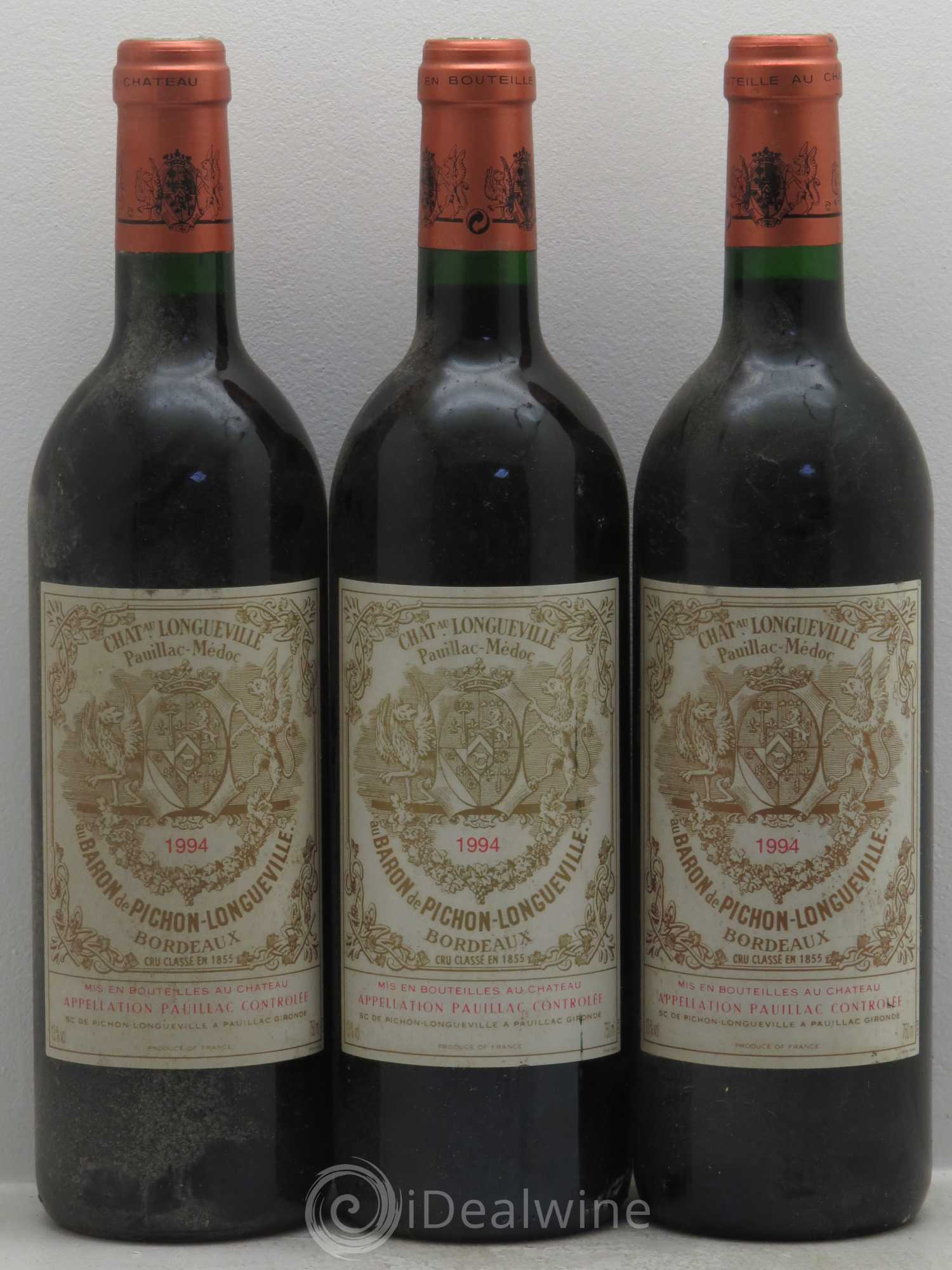 Pichon Longueville Baron 2ème Grand Cru Classé (sans prix de réserve) 1994 - Lot de 3 bouteilles - 0