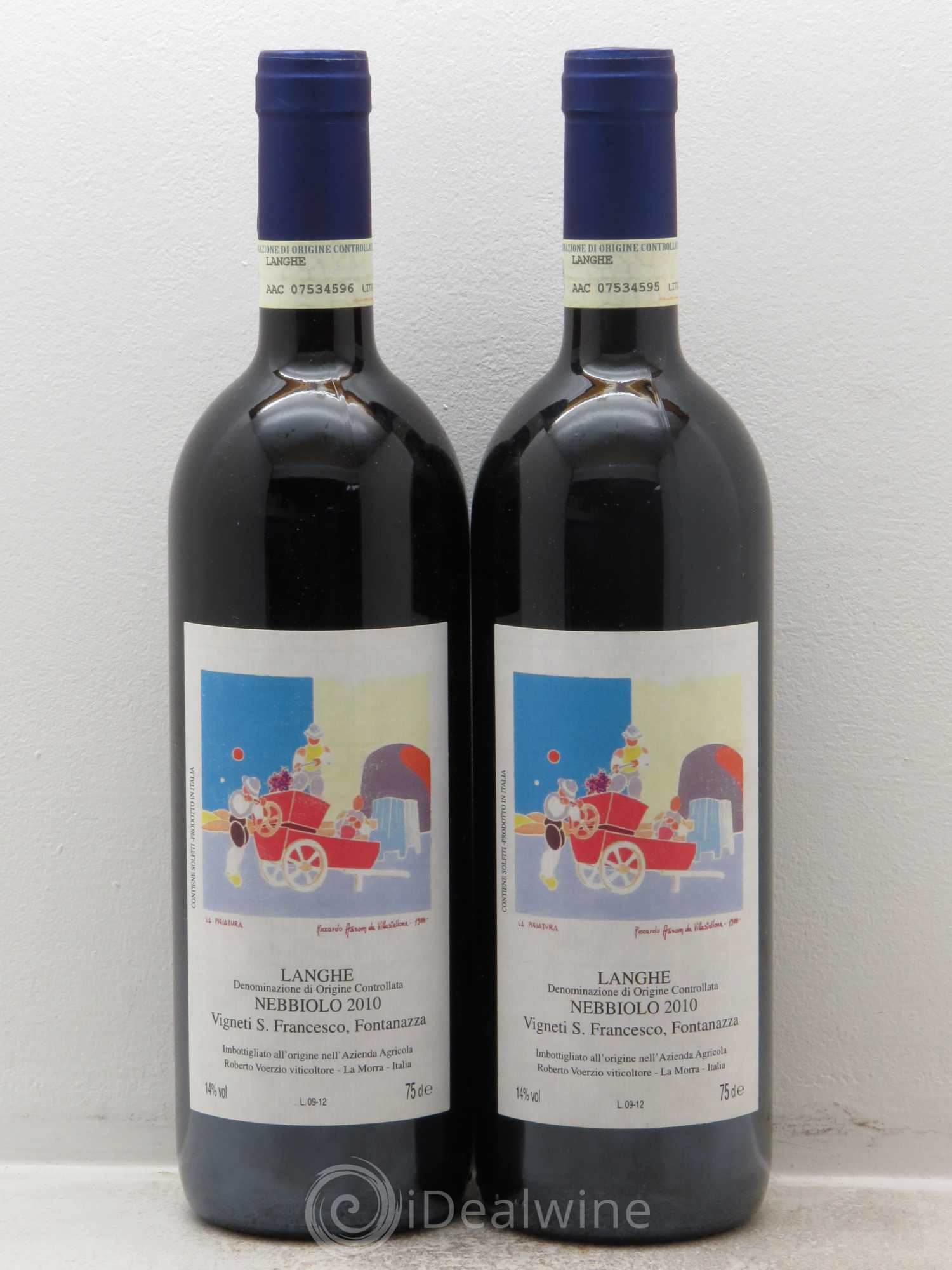 Langhe Nebbiolo DOC Roberto Voerzio Disanfrancesco Vignetti Francesco Fontanazza (sans prix de réserve) 2010 - Posten von 2 Flaschen - 0