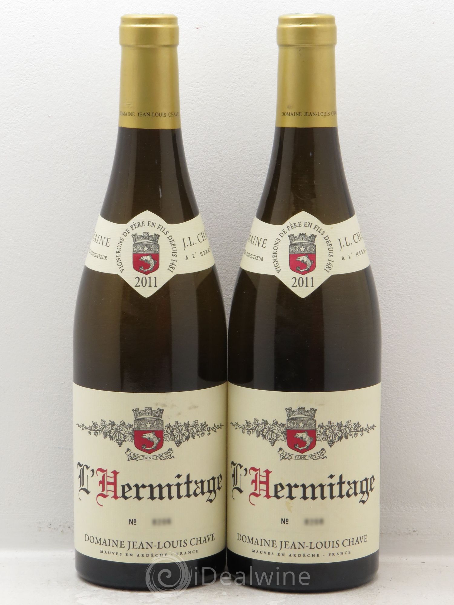 Hermitage Jean-Louis Chave (sans prix de réserve) 2011 - Lot de 2 bouteilles - 0