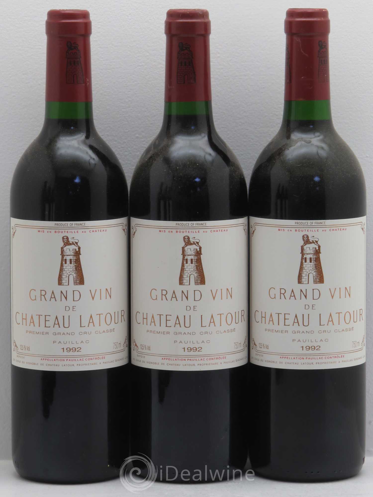 Château Latour 1er Grand Cru Classé 1992 - Lot de 6 bouteilles - 1