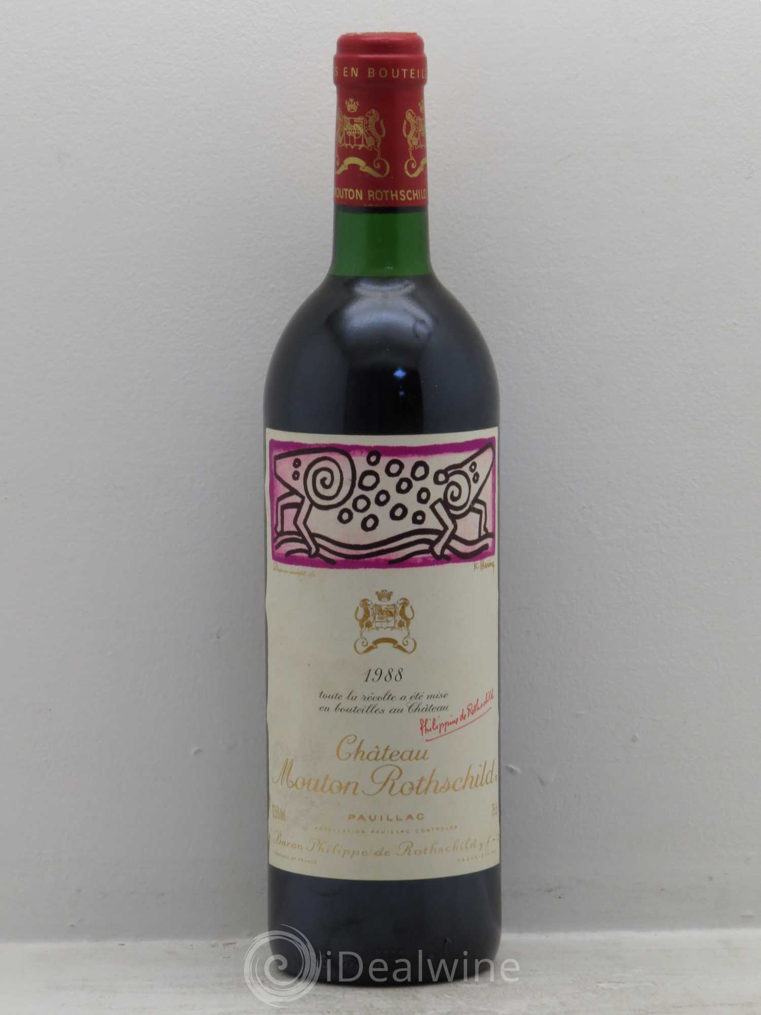 Château Mouton Rothschild 1er Grand Cru Classé (sans prix de réserve) 1988 - Lot de 1 bouteille - 0