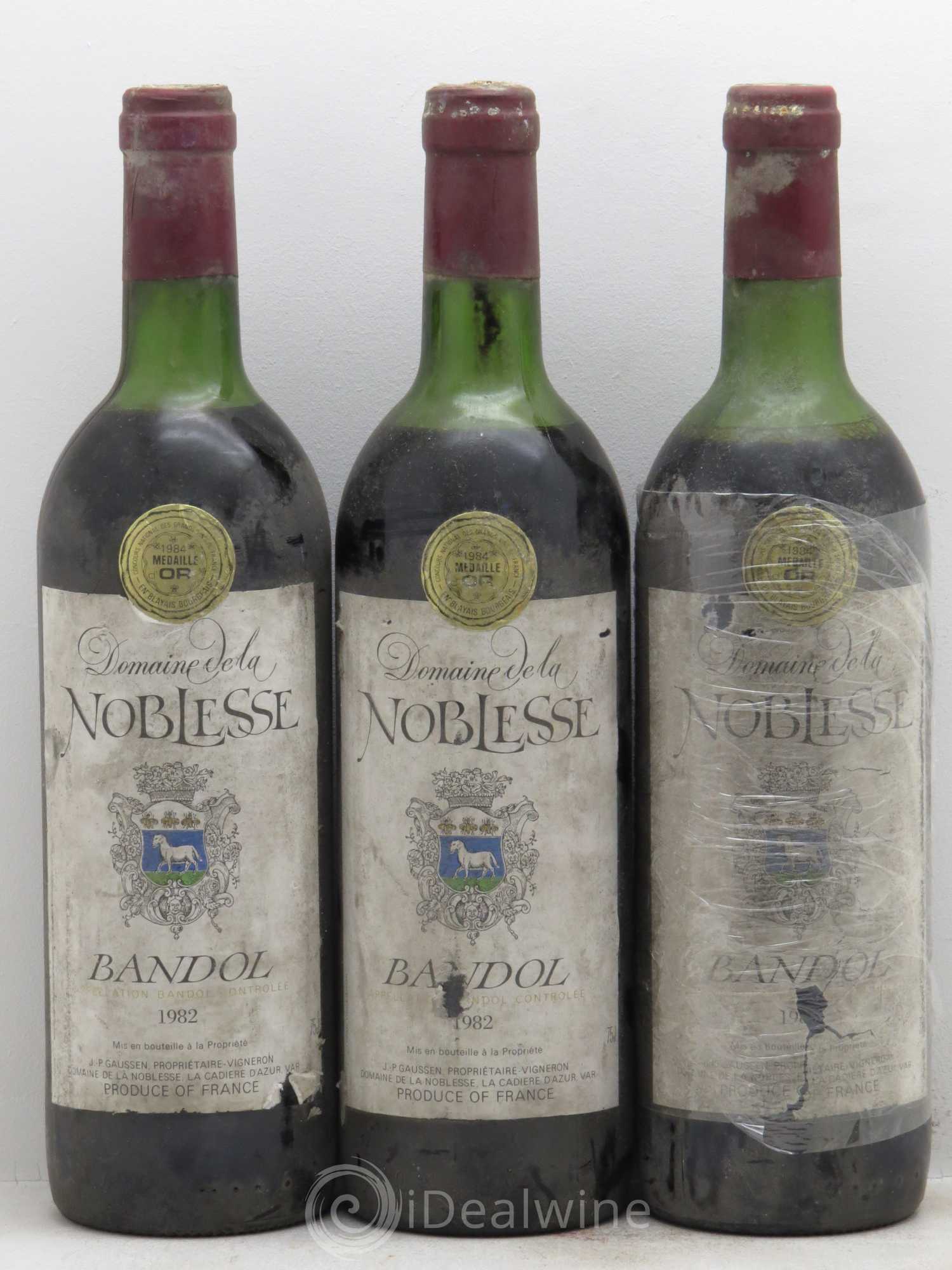Bandol Domaine de la Noblesse (sans prix de réserve) 1982 - Posten von 3 Flaschen - 0