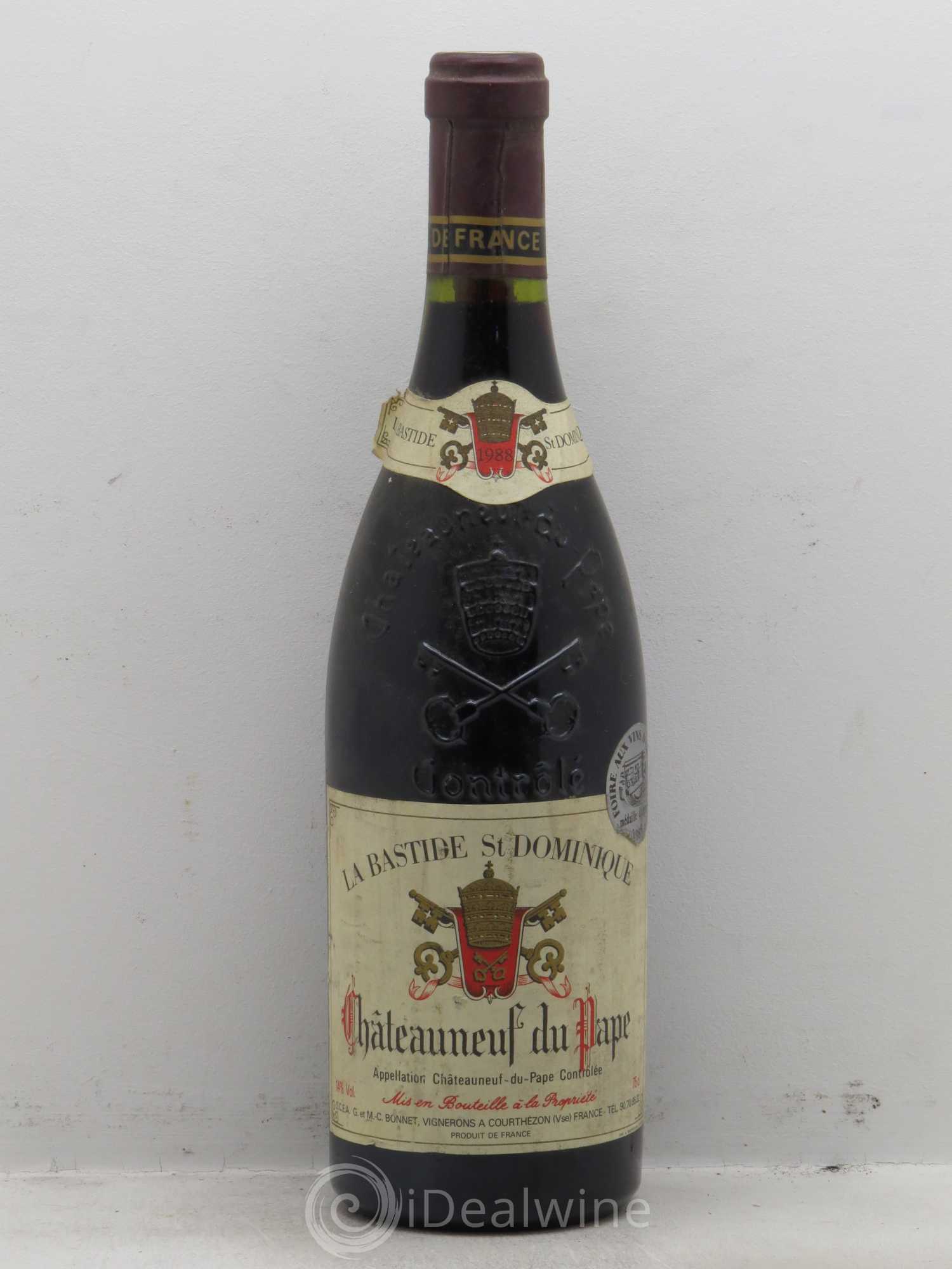 Châteauneuf-du-Pape la Bastide Saint Dominique (sans prix de réserve) 1988 - Posten von 1 Flasche - 0