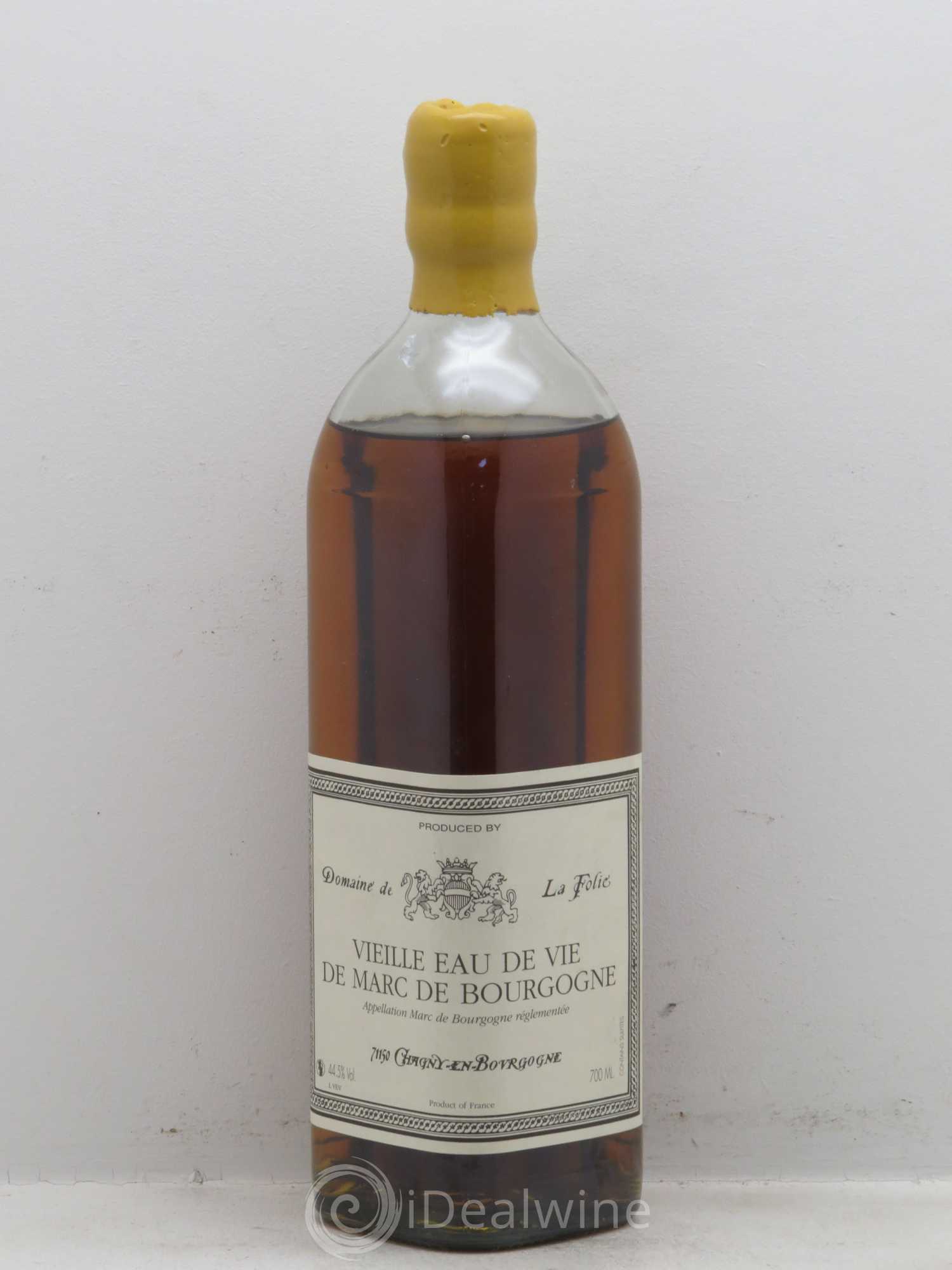 Alcools divers Vieille eau de Vie de marc de bourgogne Domaine de la Folie (sans prix de réserve) - Posten von 1 Flasche - 0