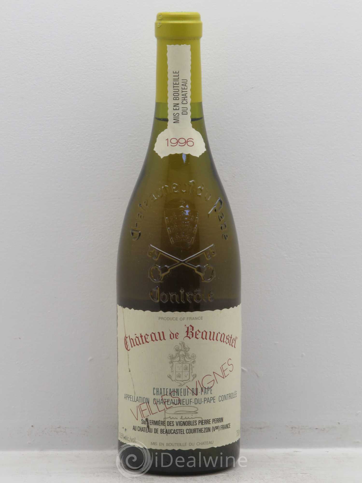 Châteauneuf-du-Pape Château de Beaucastel Vieilles vignes Roussanne Famille Perrin (sans prix de réserve) 1996 - Lot de 1 bouteille - 0