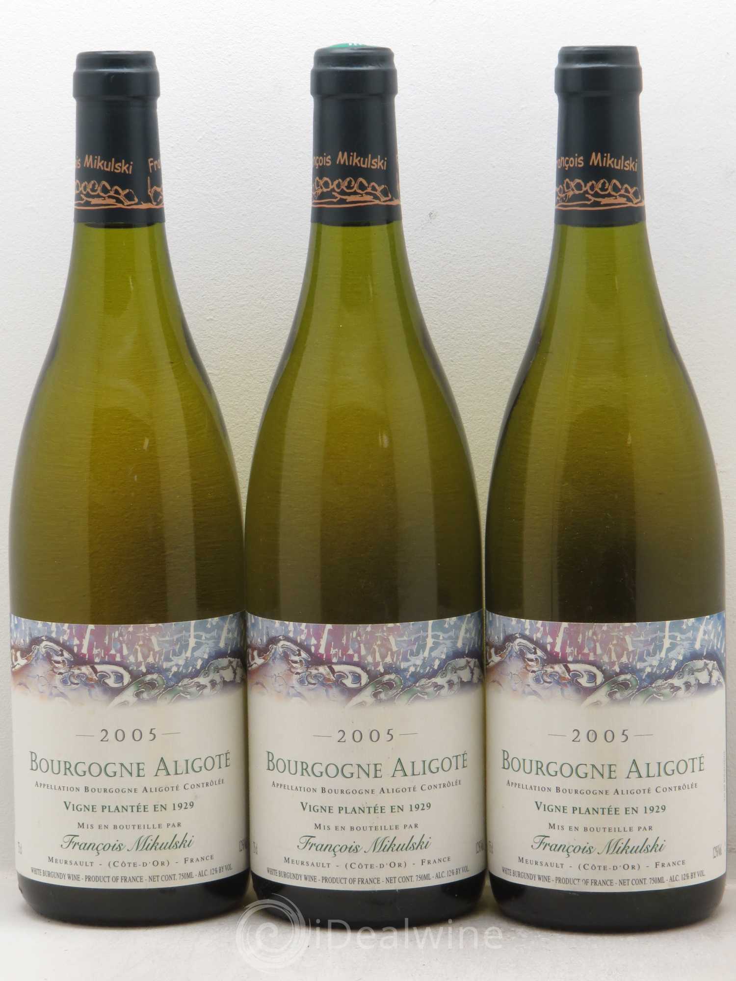 Bourgogne Aligoté Vignes de 1929 F.Mikulski (sans prix de réserve) 2005 - Posten von 3 Flaschen - 0