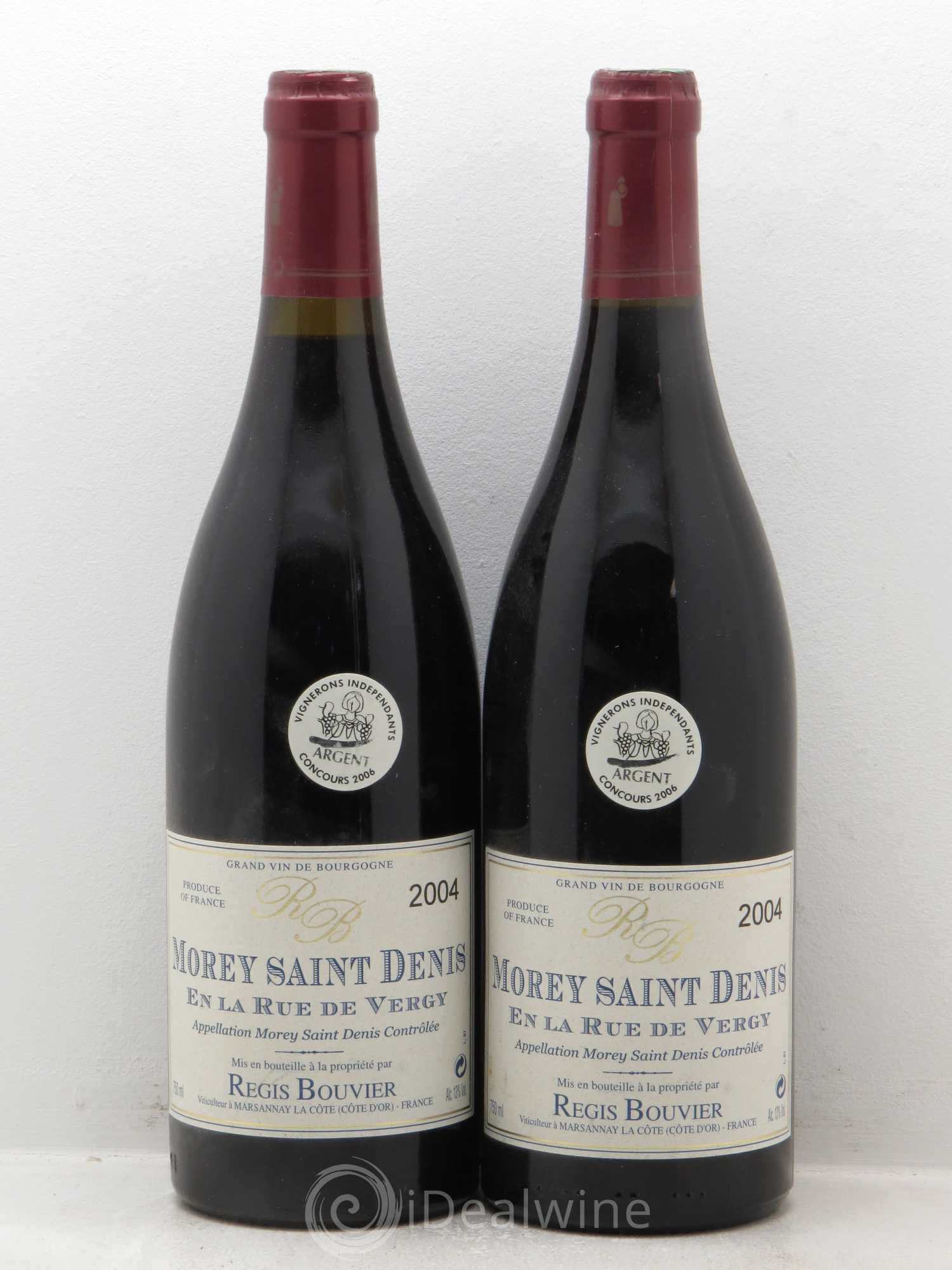Morey-Saint-Denis Régis Bouvier "en la rue de Vergy" (sans prix de réserve) 2004 - Posten von 2 Flaschen - 0