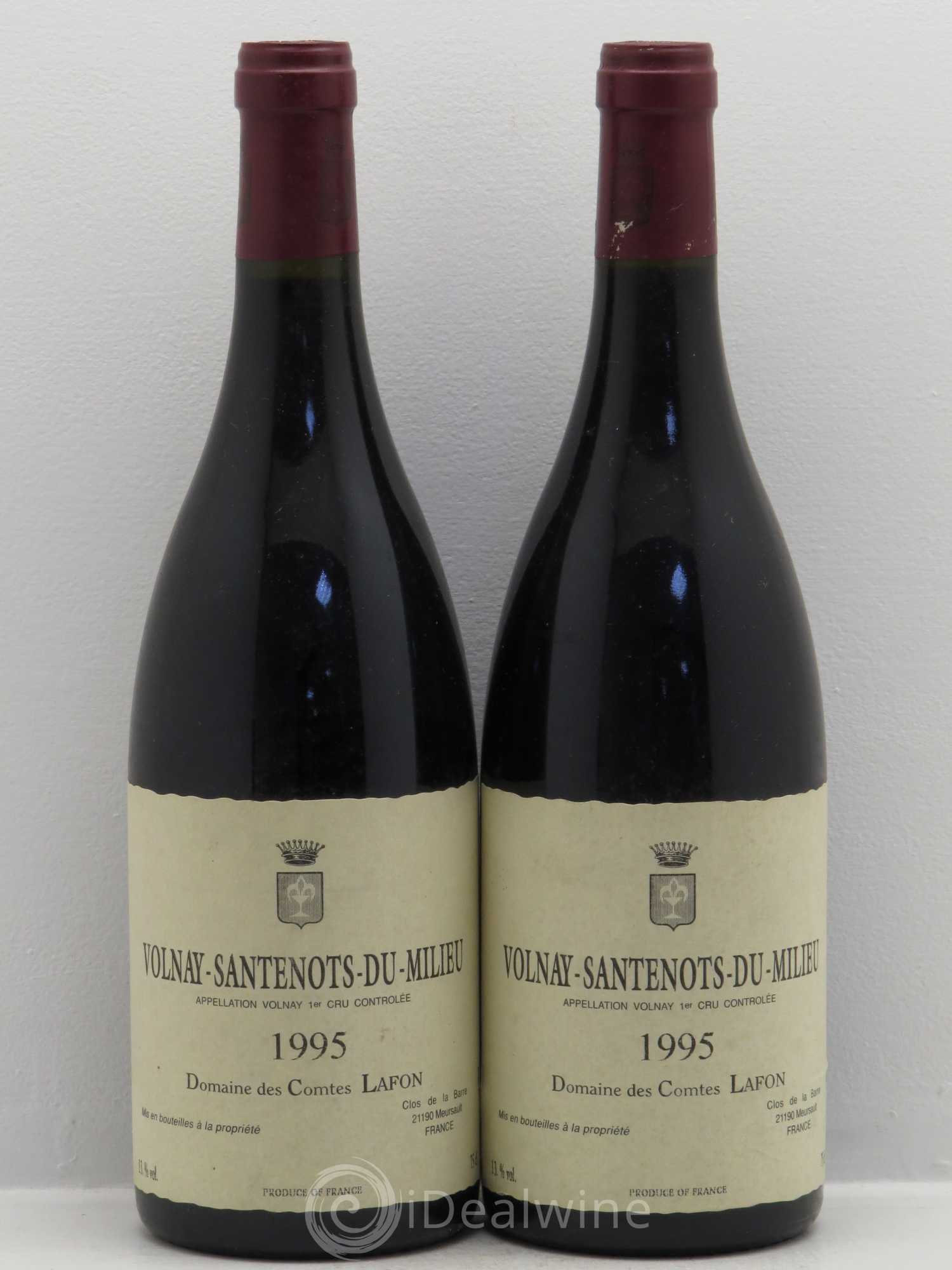 Volnay 1er Cru Santenots du Milieu Comtes Lafon (Domaine des) (sans prix de réserve) 1995 - Lot de 2 bouteilles - 0