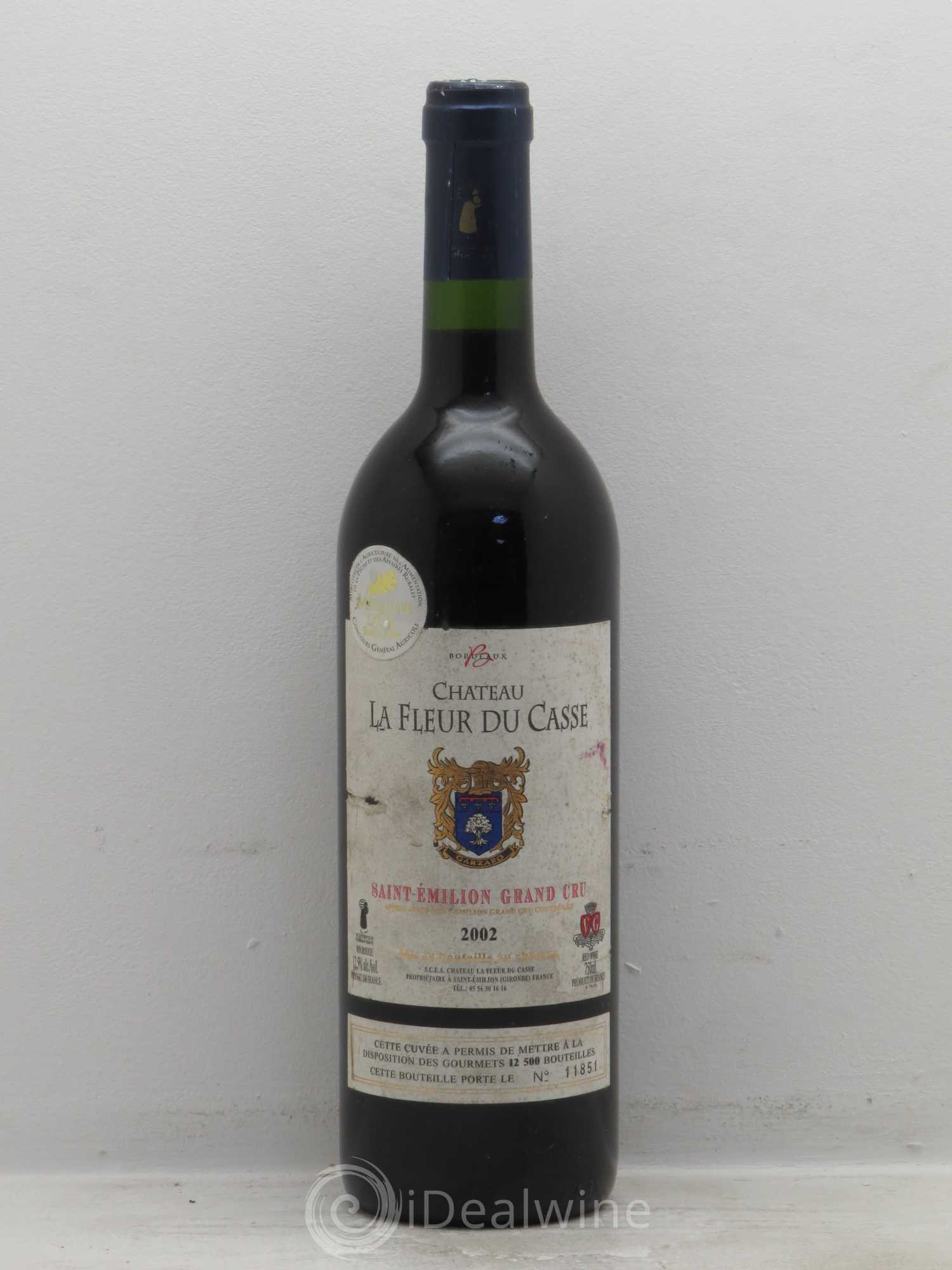 Saint-Émilion Château La Fleur du Casse (sans prix de réserve) 2002 - Posten von 1 Flasche - 0