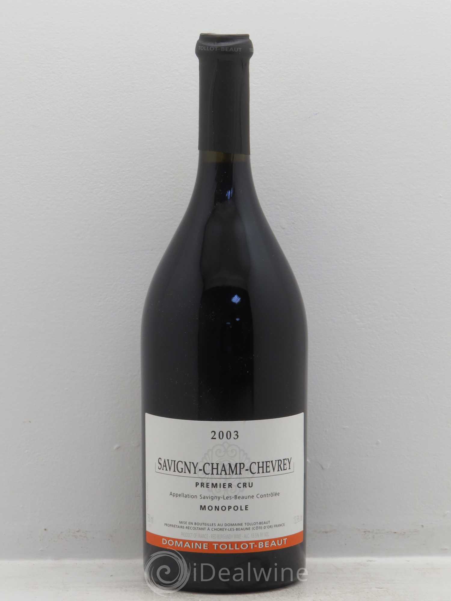 Savigny-lès-Beaune 1er Cru Domaine Tollot-Beau Champ-Chevrey (sans prix de réserve) 2003 - Posten von 1 Flasche - 0