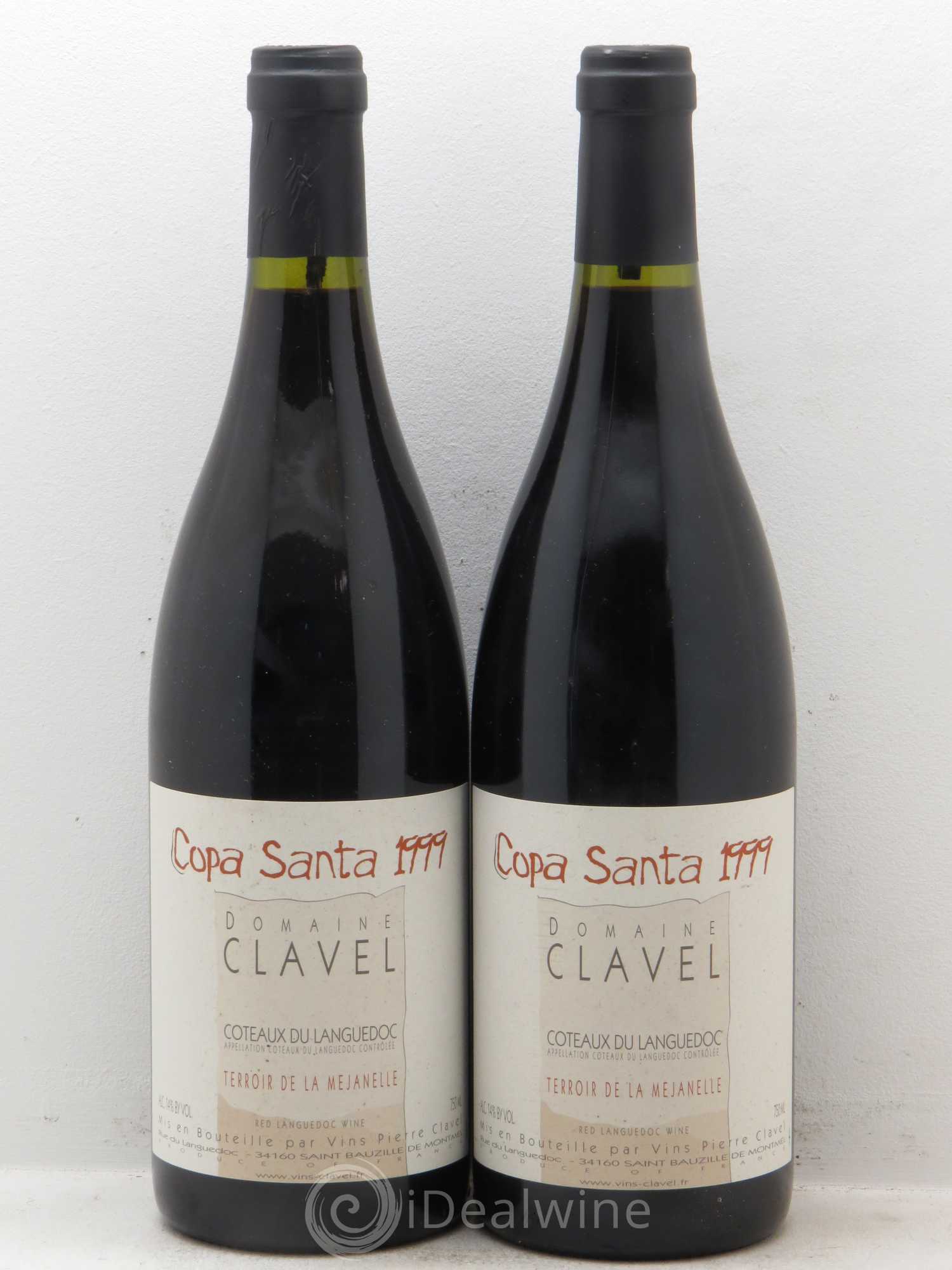 Coteaux du Languedoc Méjanelle Copa Santa Clavel (sans prix de réserve) 1999 - Posten von 2 Flaschen - 0
