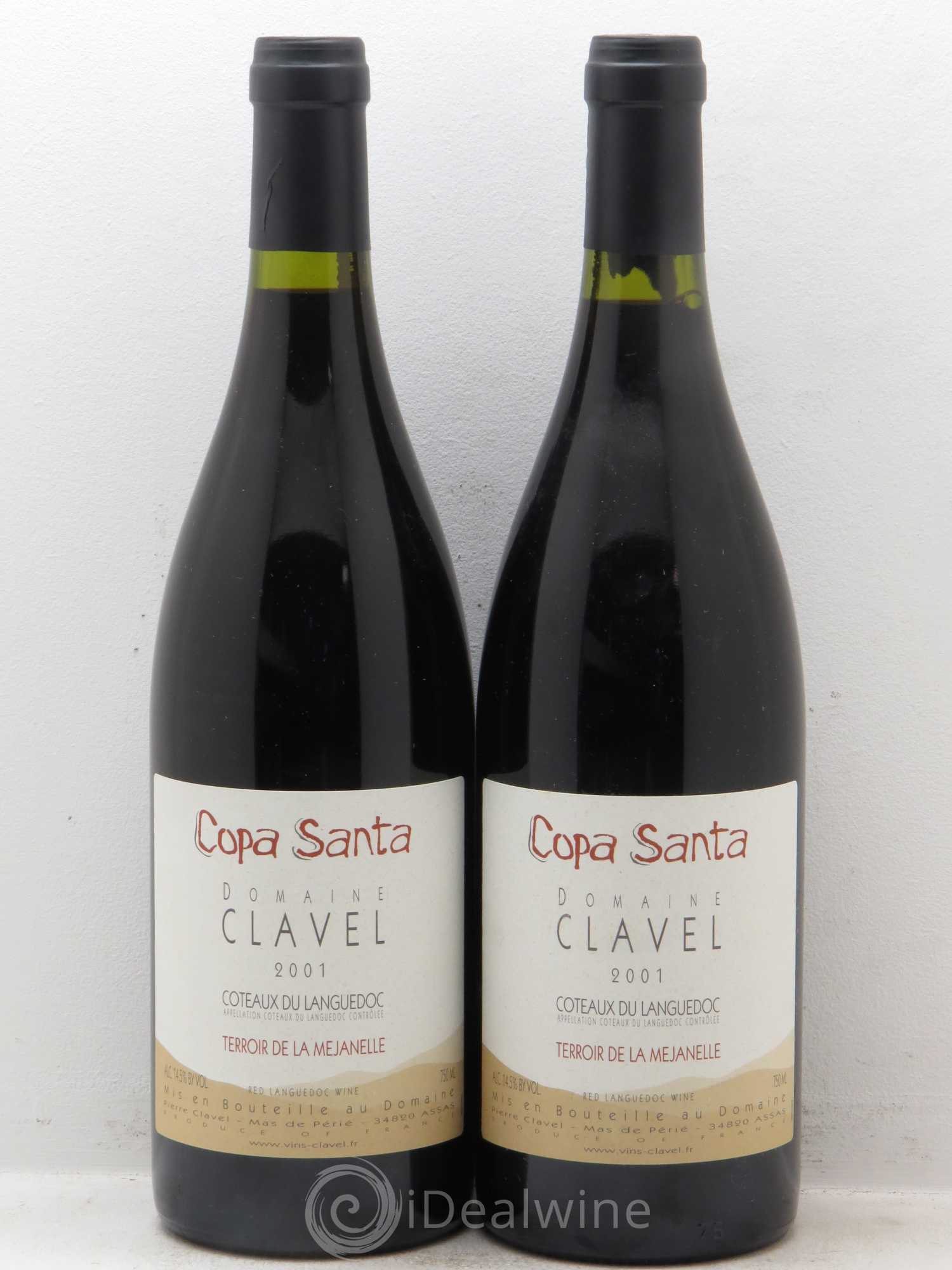 Coteaux du Languedoc Méjanelle Copa Santa Clavel (sans prix de réserve) 2001 - Posten von 2 Flaschen - 0