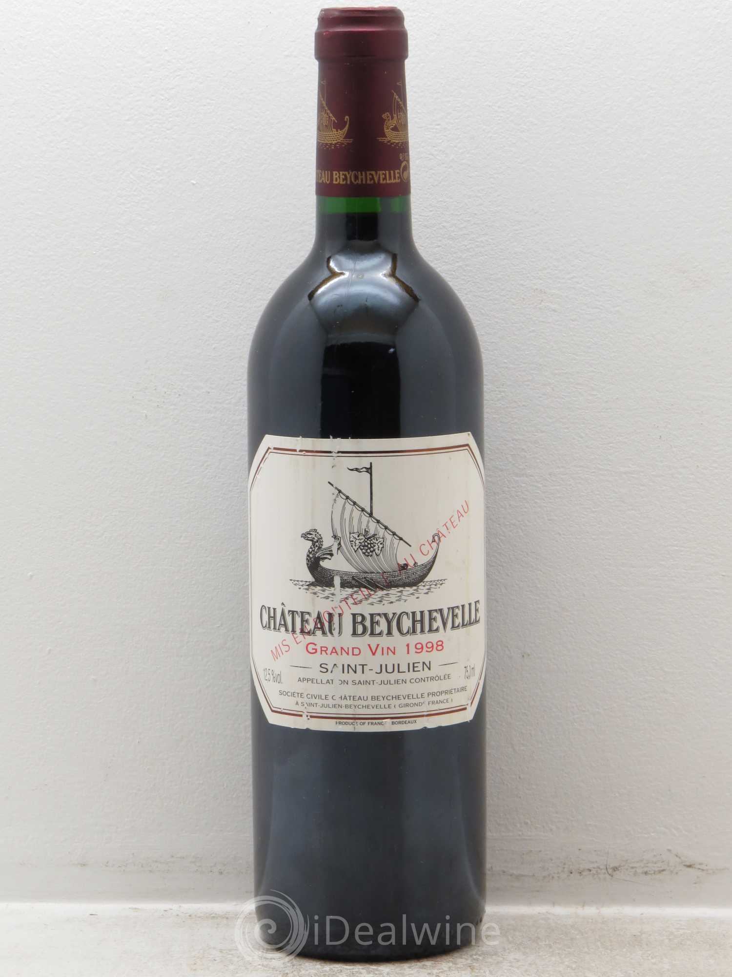Château Beychevelle 4ème Grand Cru Classé (sans prix de réserve) 1998 - Lot de 1 bouteille - 0