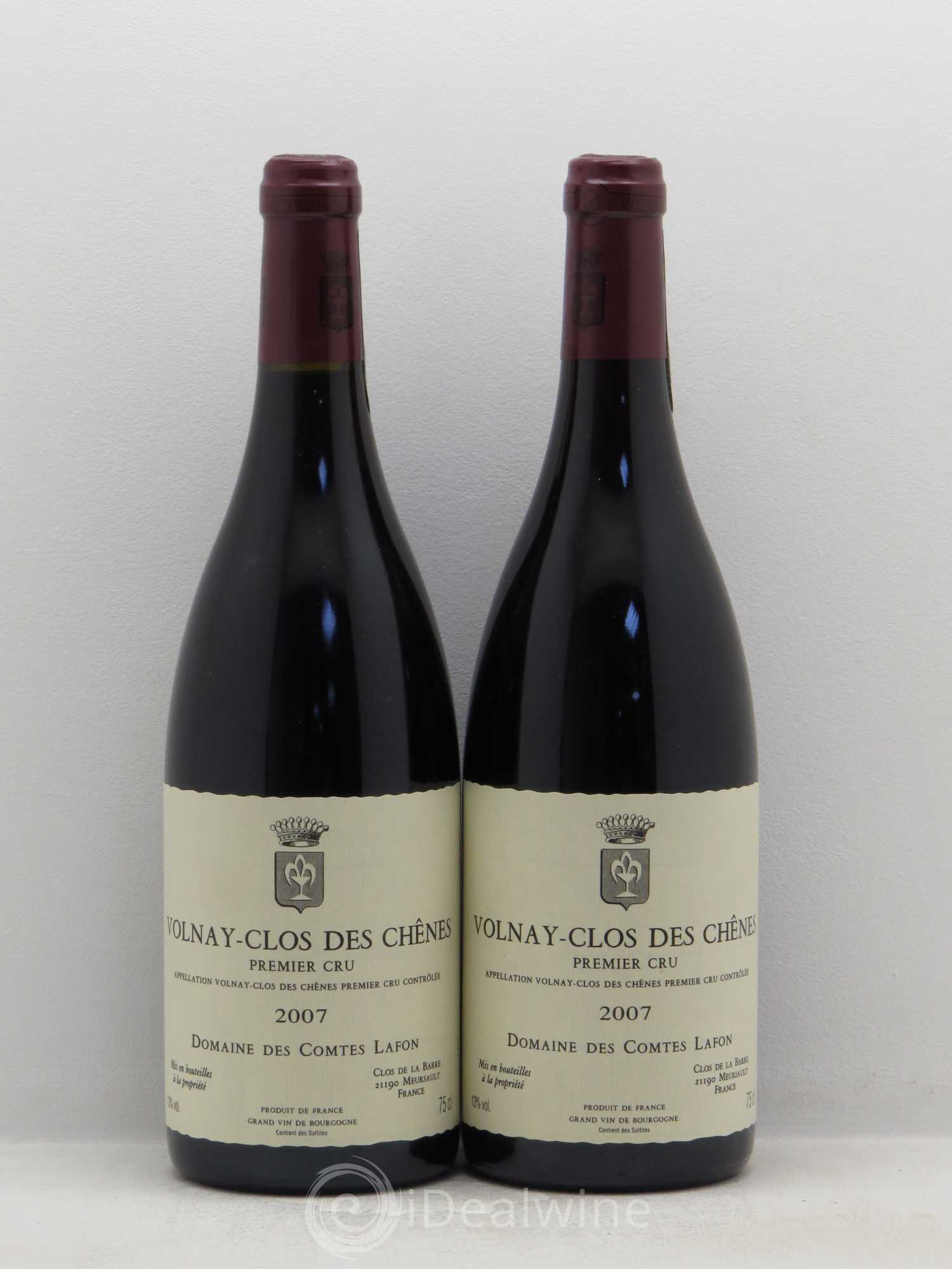 Volnay 1er Cru Clos des Chênes Comtes Lafon (Domaine des) (sans prix de réserve) 2007 - Lot de 2 bouteilles - 0
