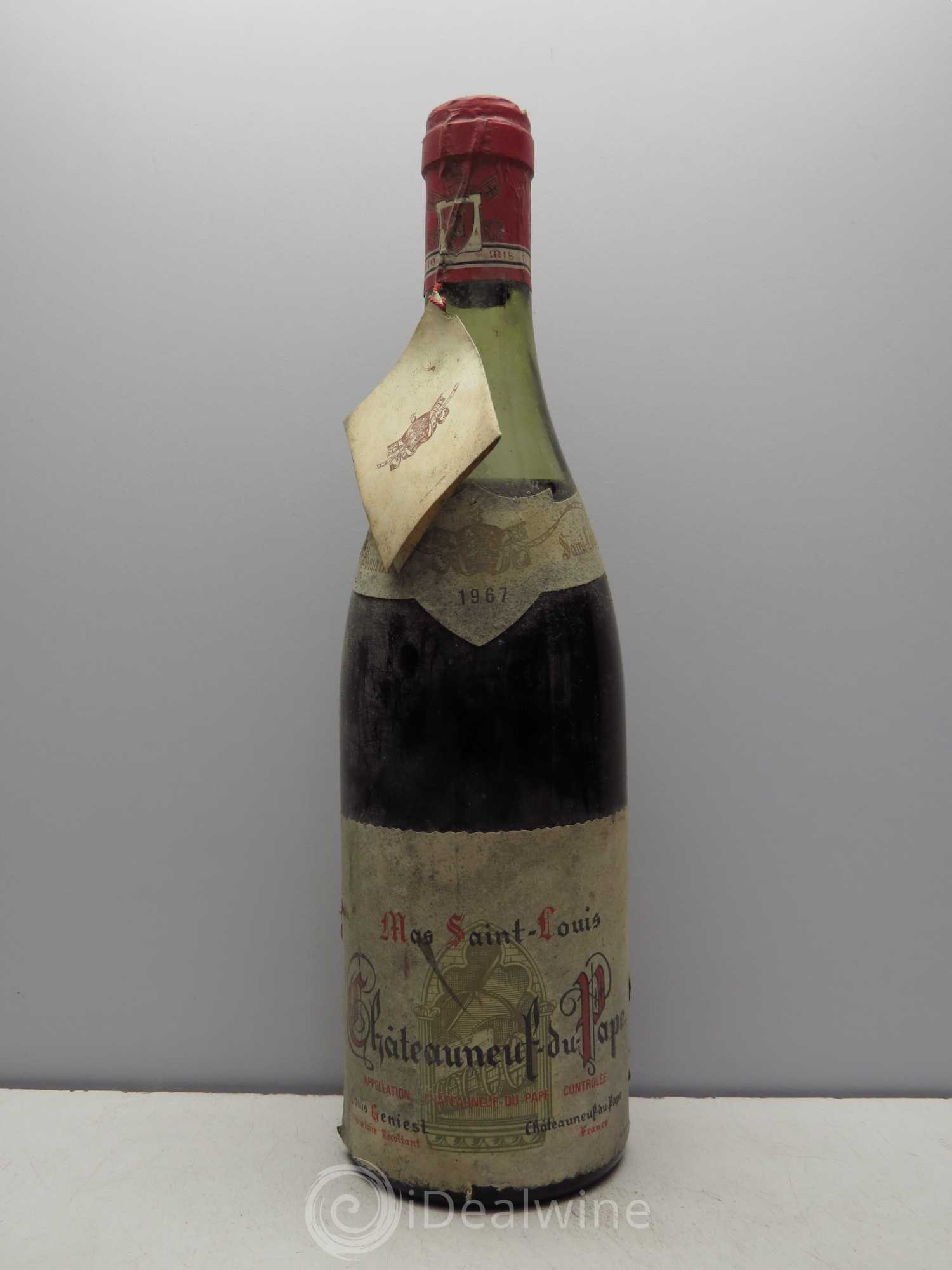 Châteauneuf-du-Pape Mas Saint Louis Geniest (sans prix de réserve) 1967 - Posten von 1 Flasche - 0