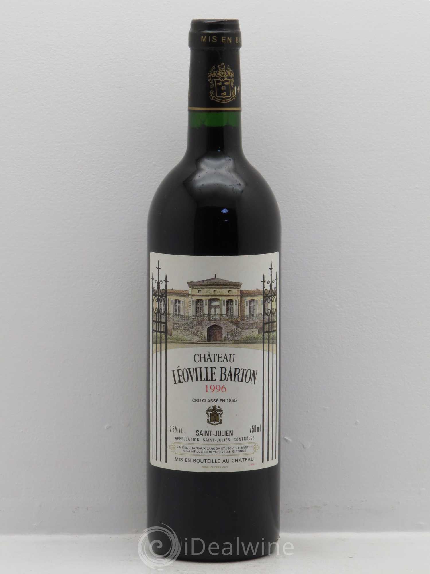 Château Léoville Barton 2ème Grand Cru Classé (sans prix de réserve) 1996 - Lot de 1 bouteille - 0