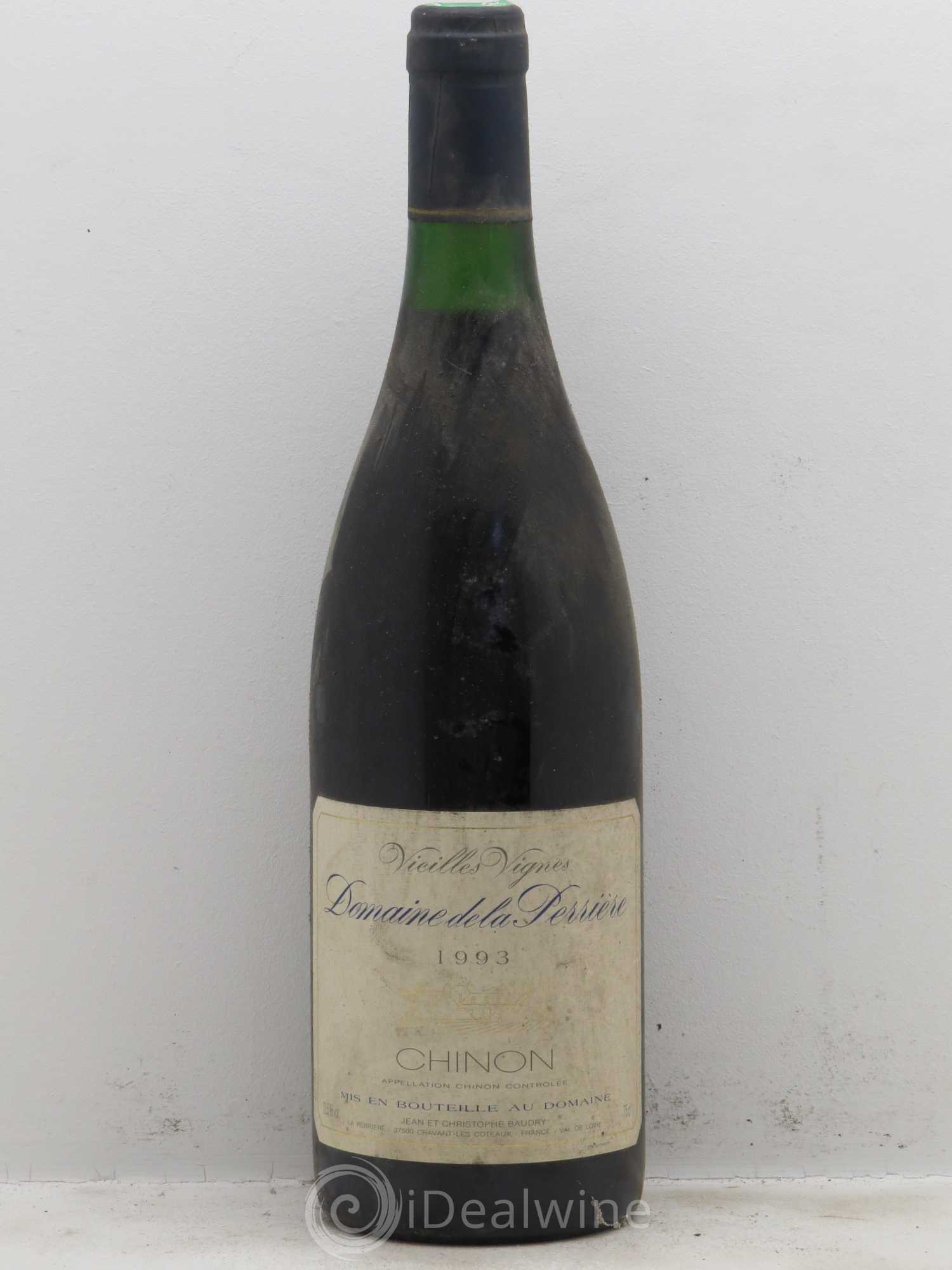 Chinon Domaine de la Perrière Vieilles Vignes Jean et Christophe Baudry (sans prix de réserve) 1993 - Posten von 1 Flasche - 0