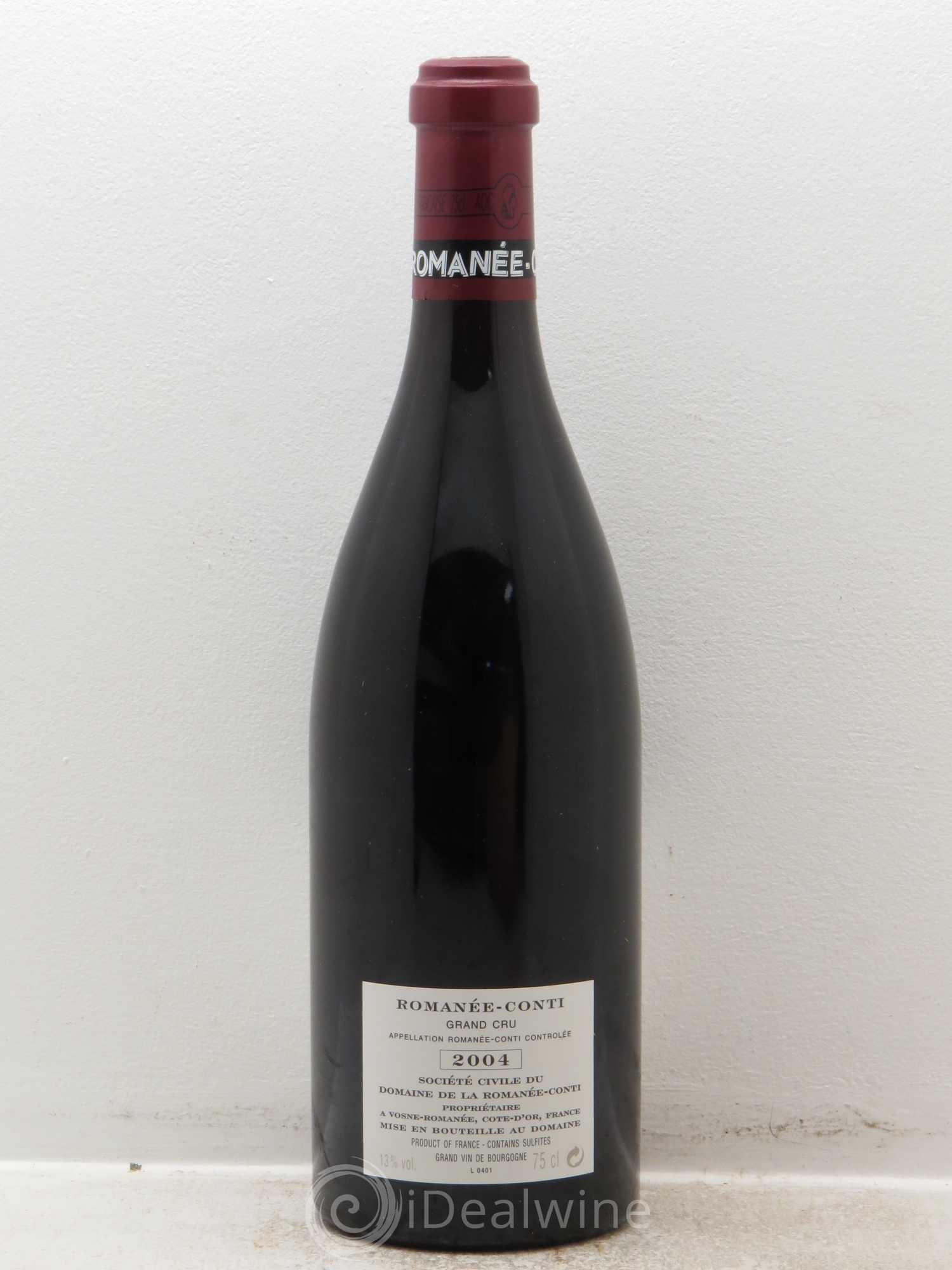 Romanée-Conti Grand Cru Domaine de la Romanée-Conti 2004 - Lot de 1 bouteille - 1