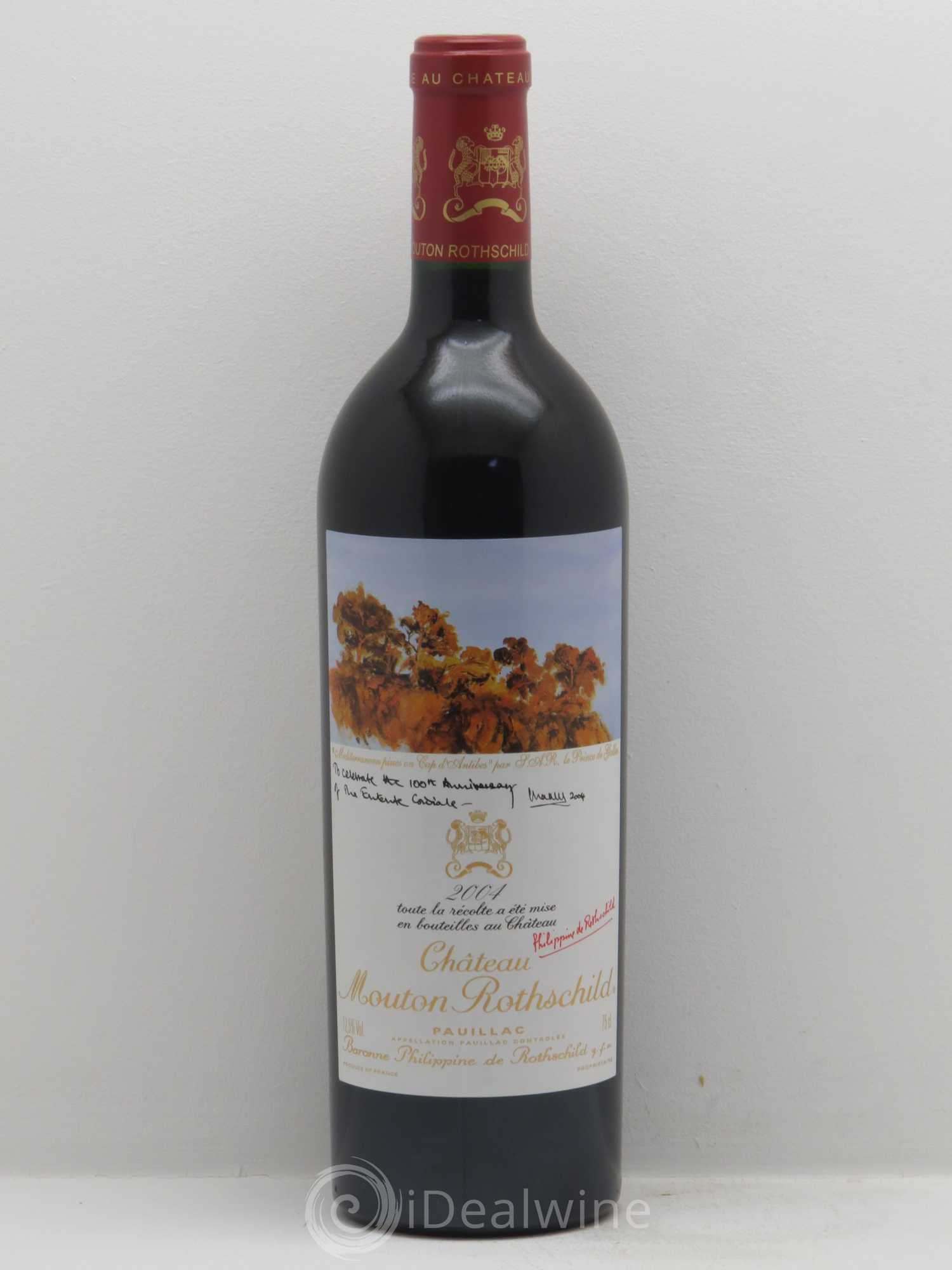 Château Mouton Rothschild 1er Grand Cru Classé 2004 - Lot de 1 bouteille - 0