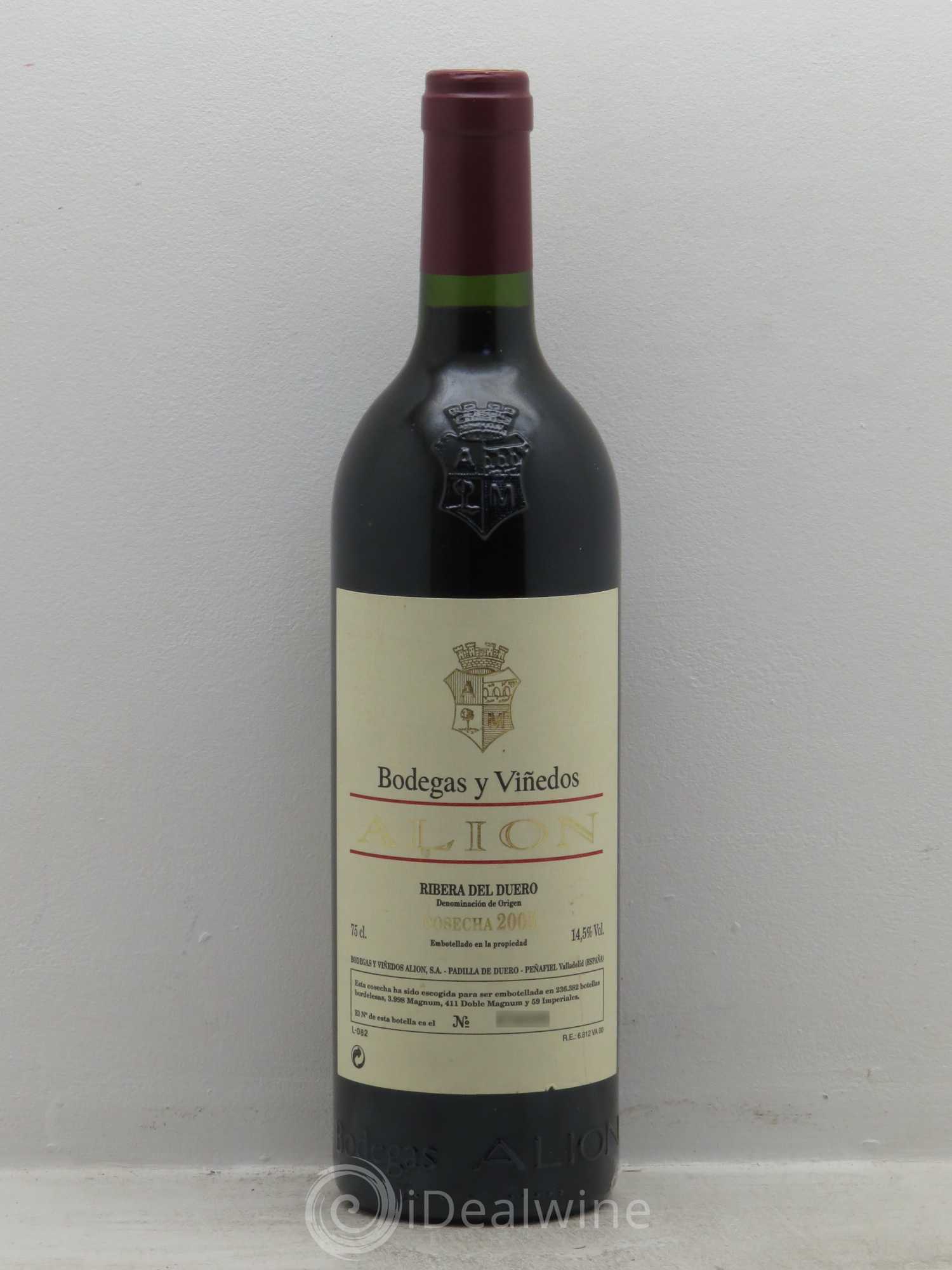 Ribera Del Duero DO Vega Sicilia Alion Famille Alvarez (sans prix de réserve) 2005 - Lot de 1 bouteille - 0